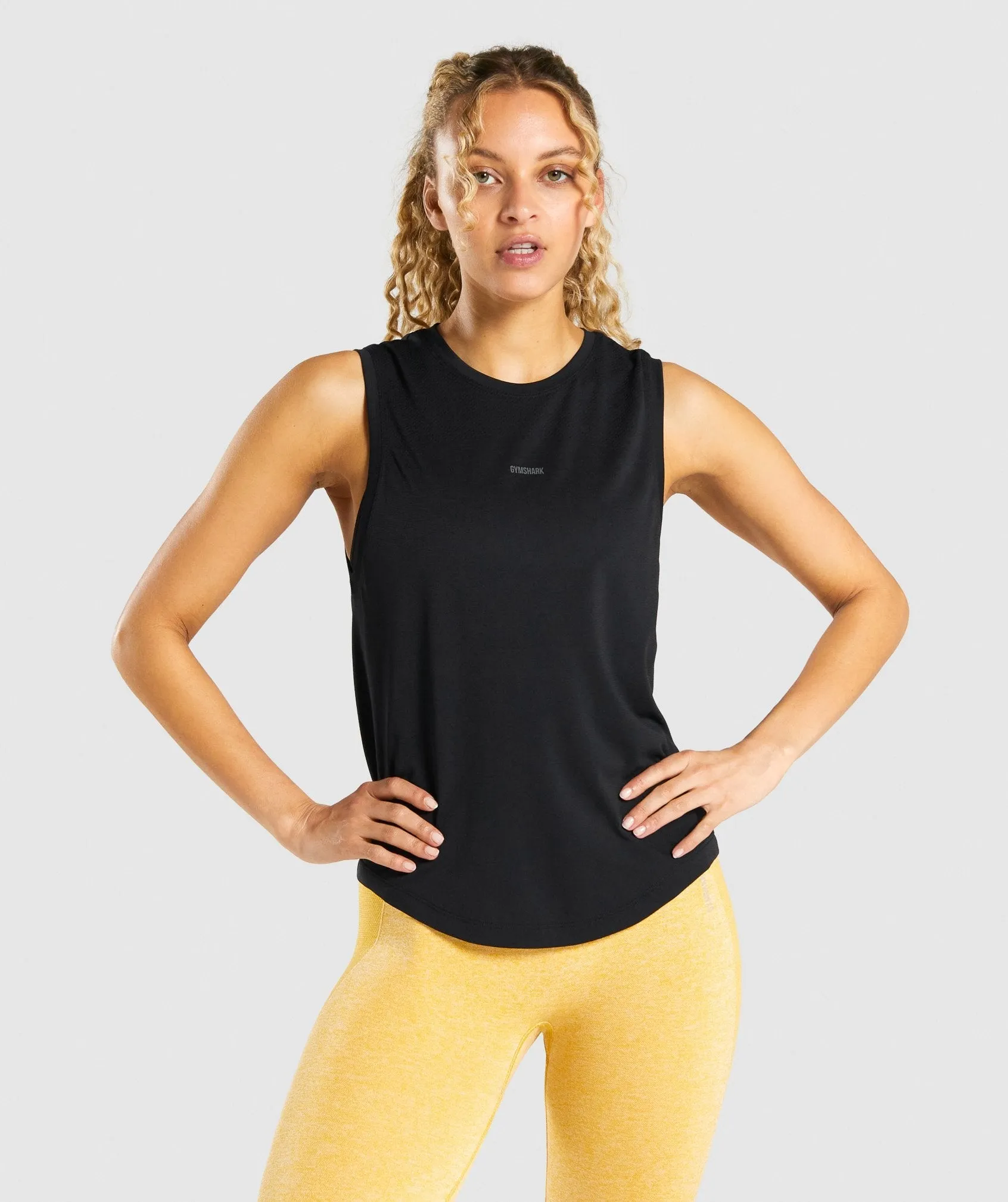 Gymshark Flex Tank - Black/Charcoal sold by Gymshark
