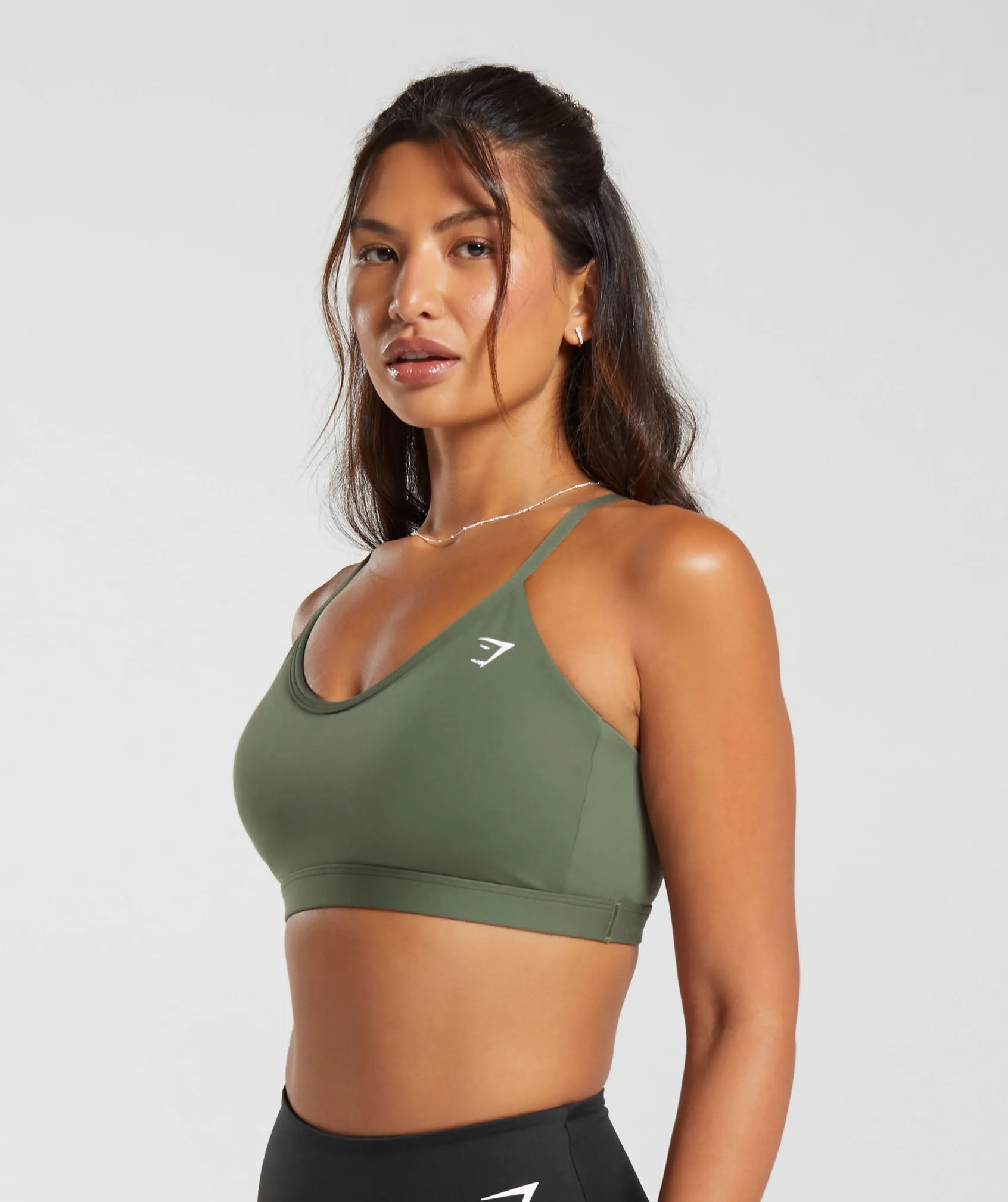 Gymshark V Neck Sports Bra - Core Olive sold by Gymshark product image thumbnail 3