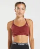 Gymshark Ruched Sports Bra - Rosewood Red sold by Gymshark