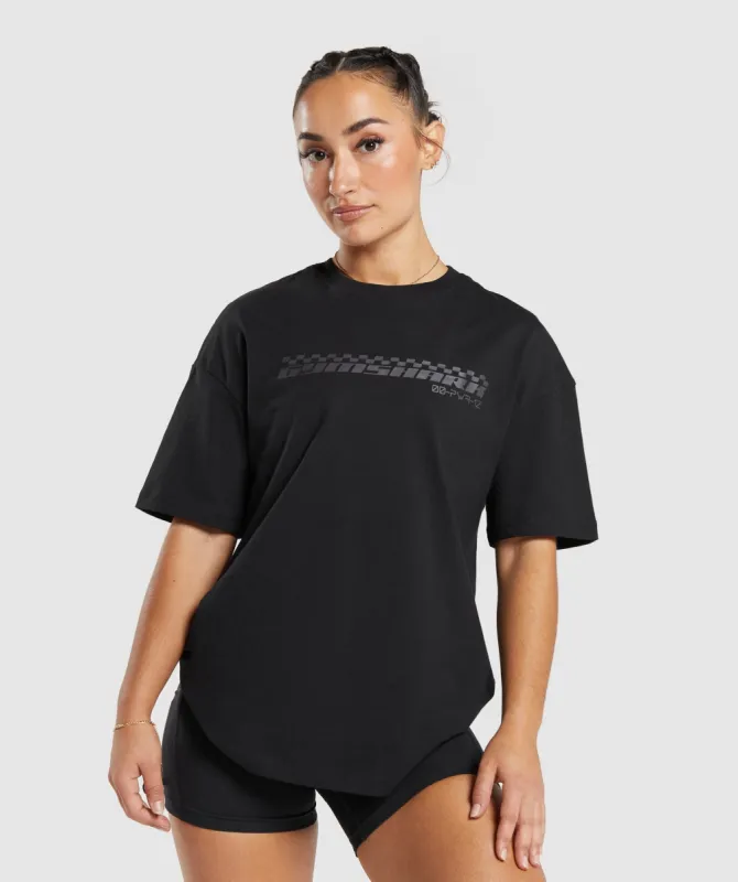 Gymshark Motorcross Oversized T-Shirt - Black sold by Gymshark
