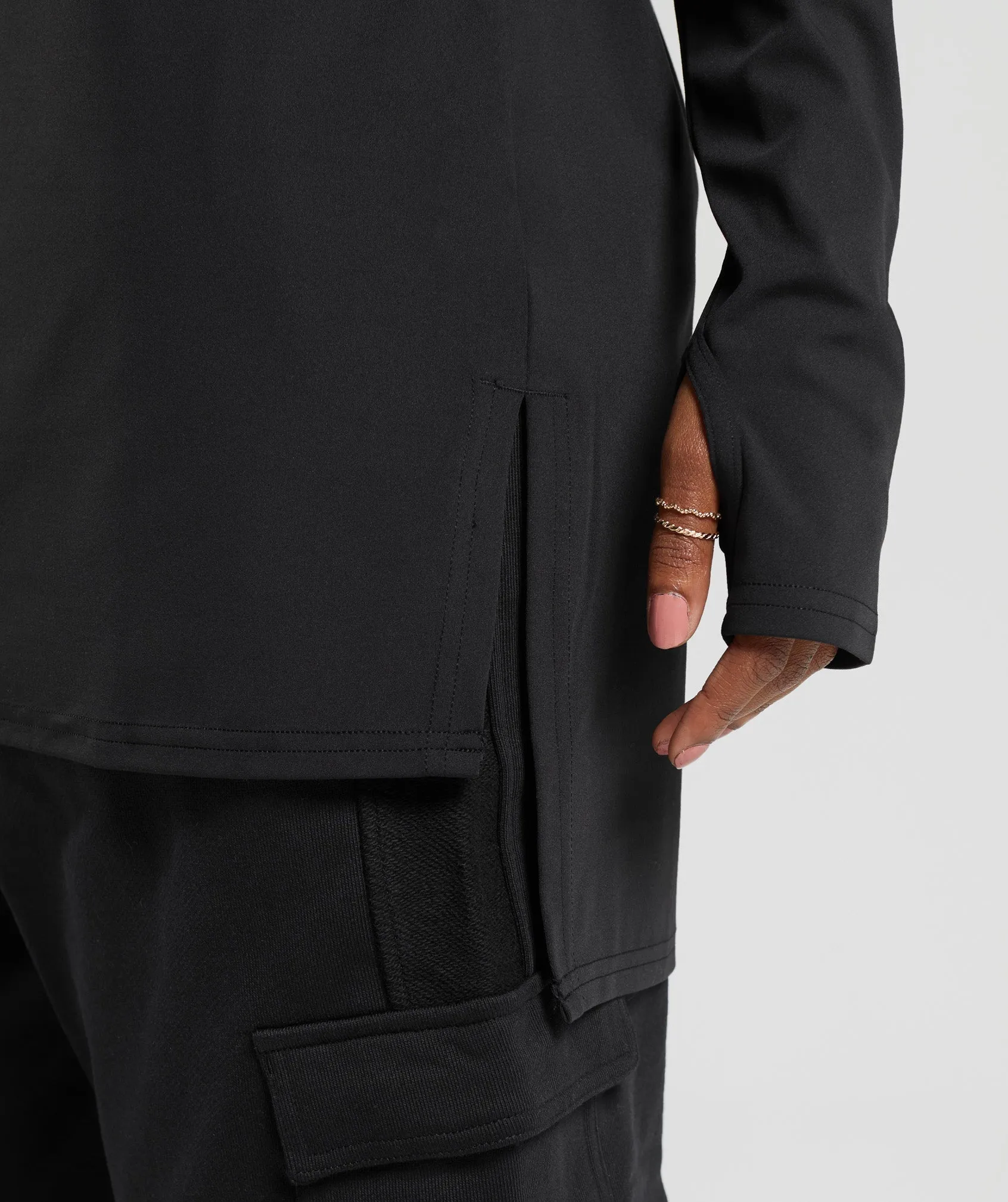 Gymshark Long Line Long Sleeve Top - Black sold by Gymshark product image thumbnail 5