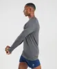 Gymshark Geo Seamless Long Sleeve T-Shirt - Charcoal Grey/Black sold by Gymshark