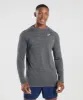 Gymshark Geo Seamless Long Sleeve T-Shirt - Charcoal Grey/Black sold by Gymshark