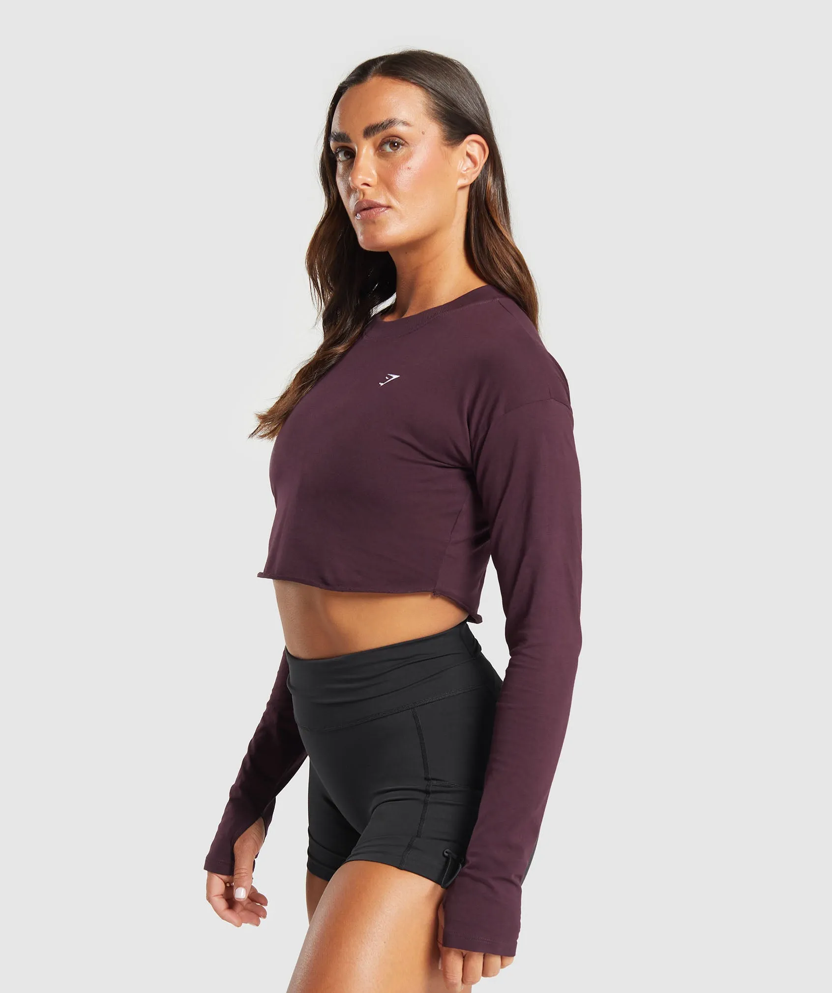 Gymshark Lifting Long Sleeve Crop Top - Depth Purple sold by Gymshark product image thumbnail 3