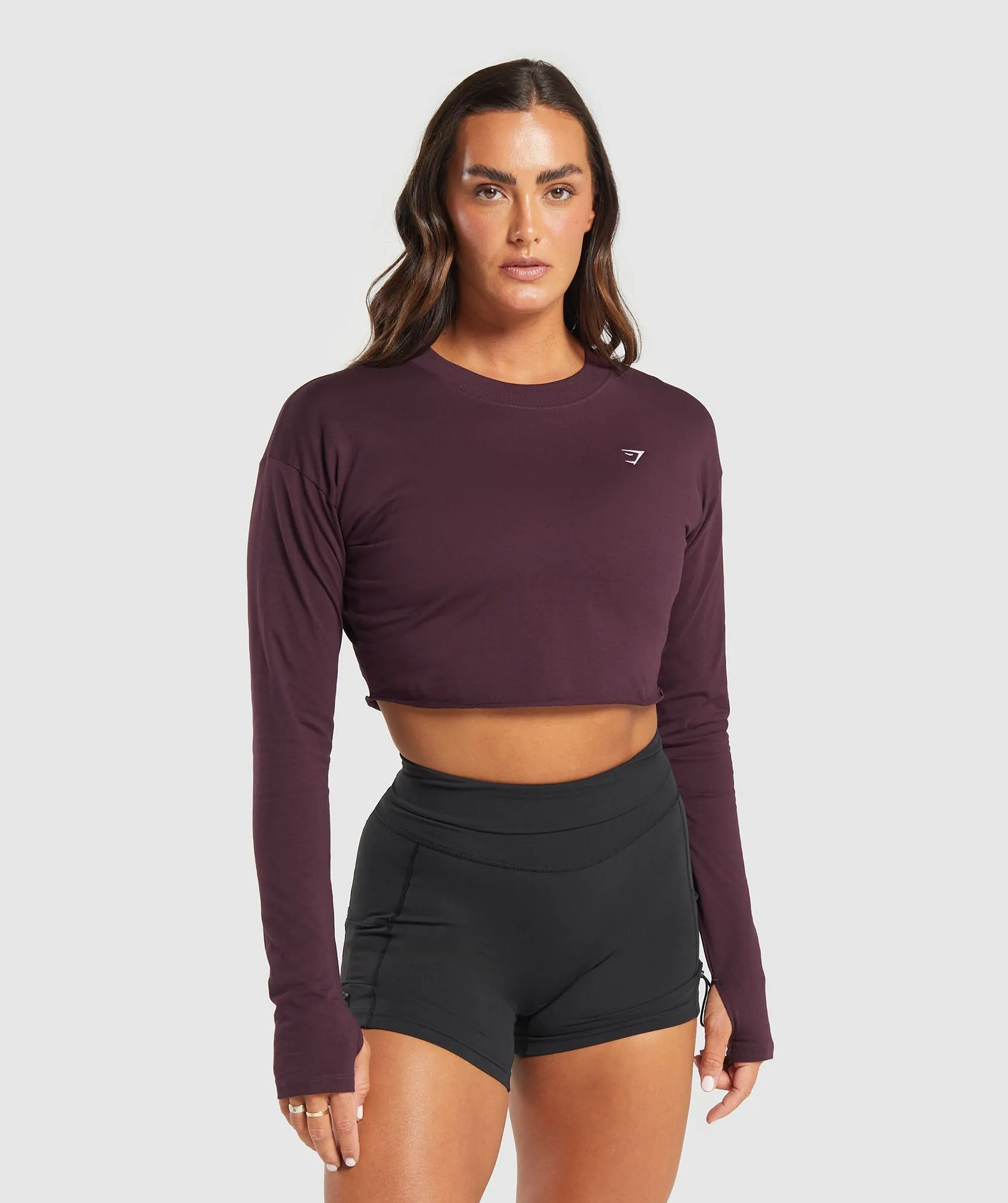 Gymshark Lifting Long Sleeve Crop Top - Depth Purple sold by Gymshark
