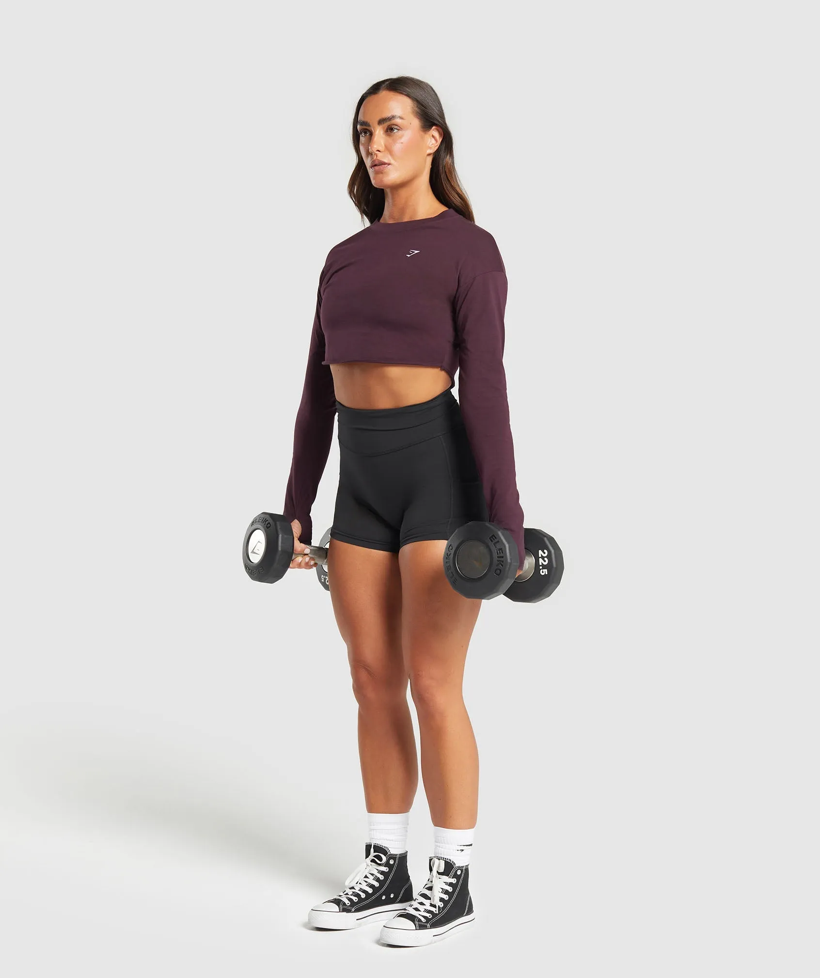 Gymshark Lifting Long Sleeve Crop Top - Depth Purple sold by Gymshark product image thumbnail 4