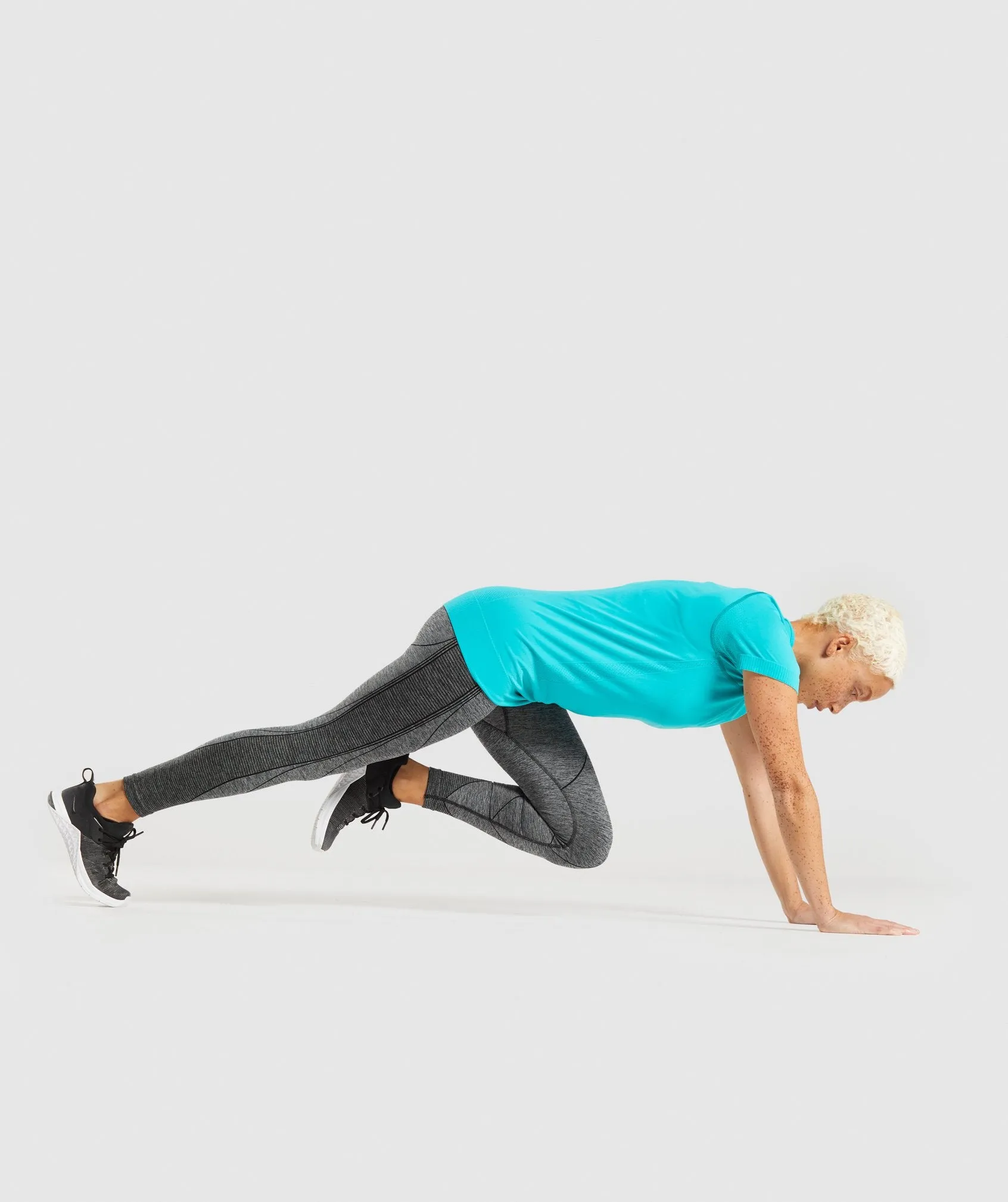 Gymshark Hyper Amplify Leggings - Black Marl/Black sold by Gymshark product image thumbnail 4