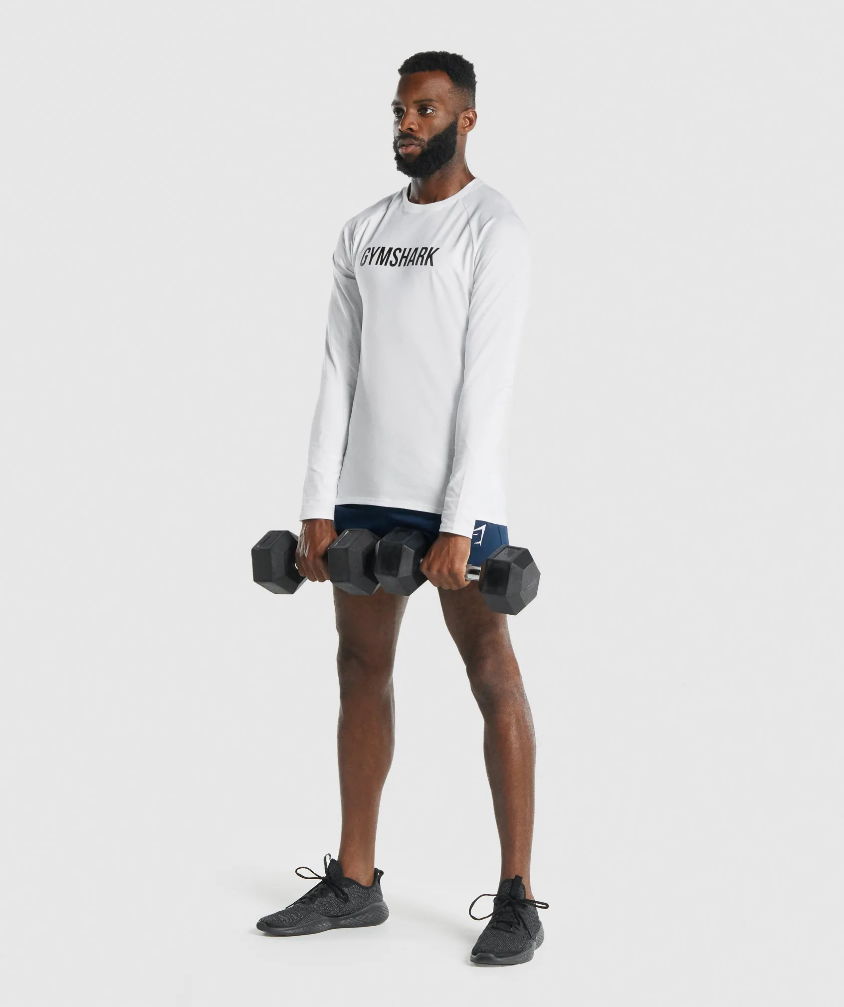 Gymshark Apollo Long Sleeve T-Shirt - White sold by Gymshark product image thumbnail 4