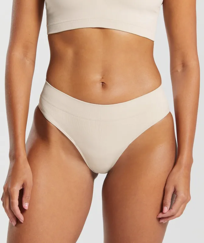 Gymshark Seamless Brief - Pebble Grey sold by Gymshark
