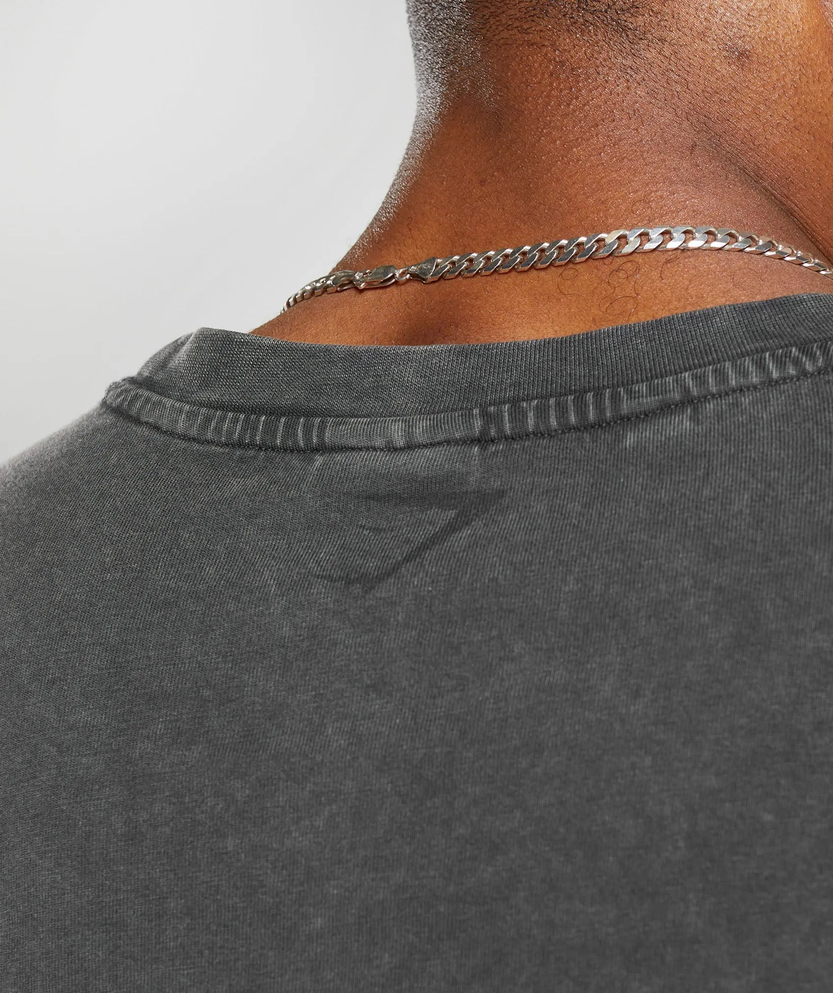Gymshark Heritage Washed Crop T-Shirt - Onyx Grey sold by Gymshark product image thumbnail 5