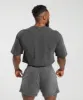 Gymshark Heritage Washed Crop T-Shirt - Onyx Grey sold by Gymshark