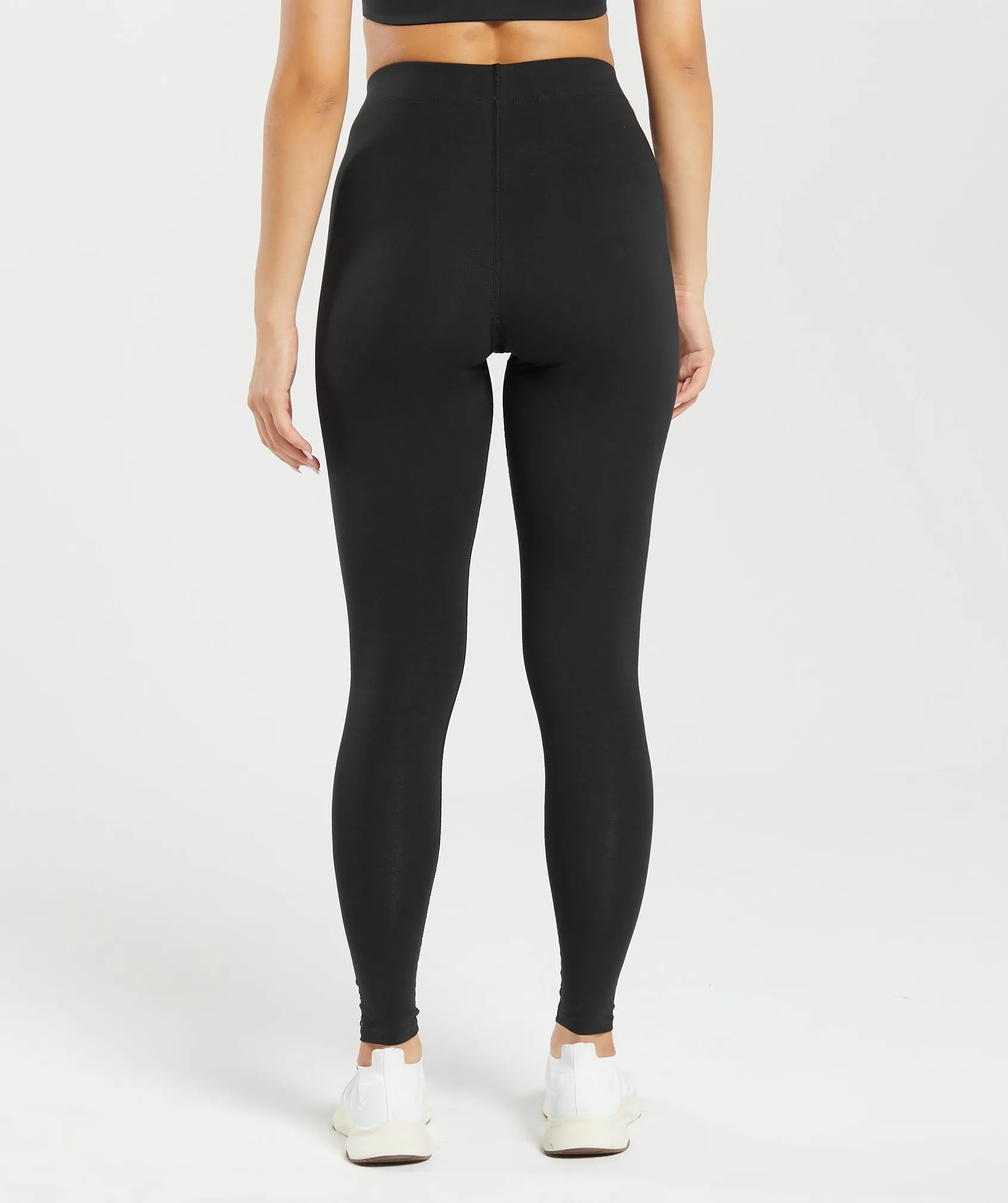 Gymshark Cotton Graphic Tape Leggings - Black sold by Gymshark product image thumbnail 3