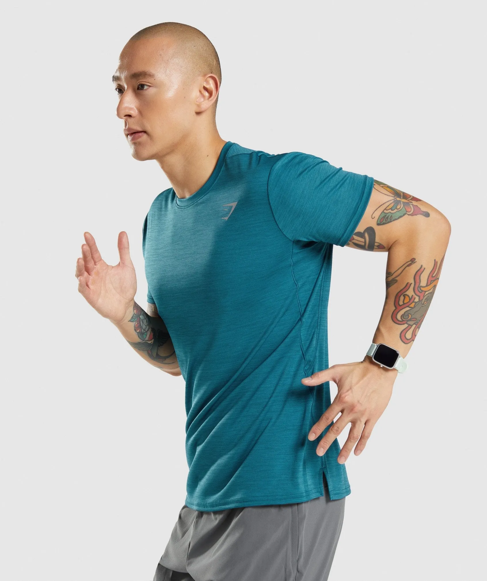 Gymshark Speed T-Shirt - Teal/Teal Marl sold by Gymshark product image thumbnail 3