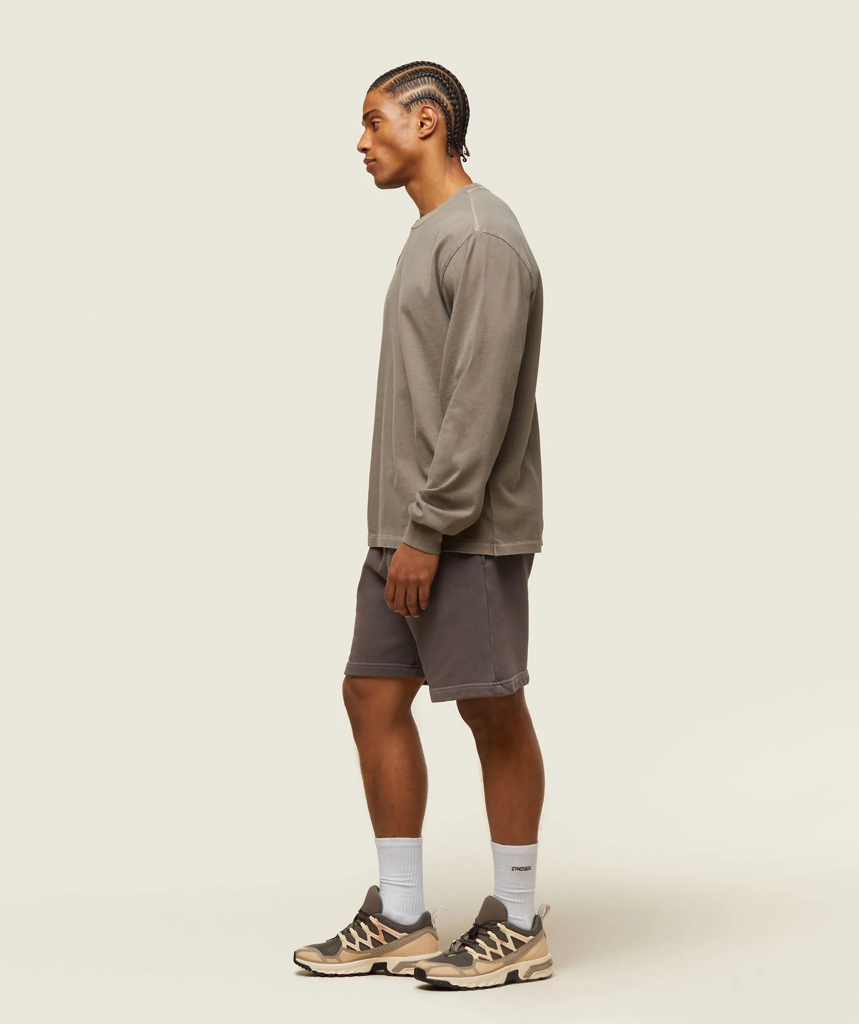 Gymshark everywear Relaxed Long Sleeve Tee - Linen Brown sold by Gymshark product image thumbnail 2