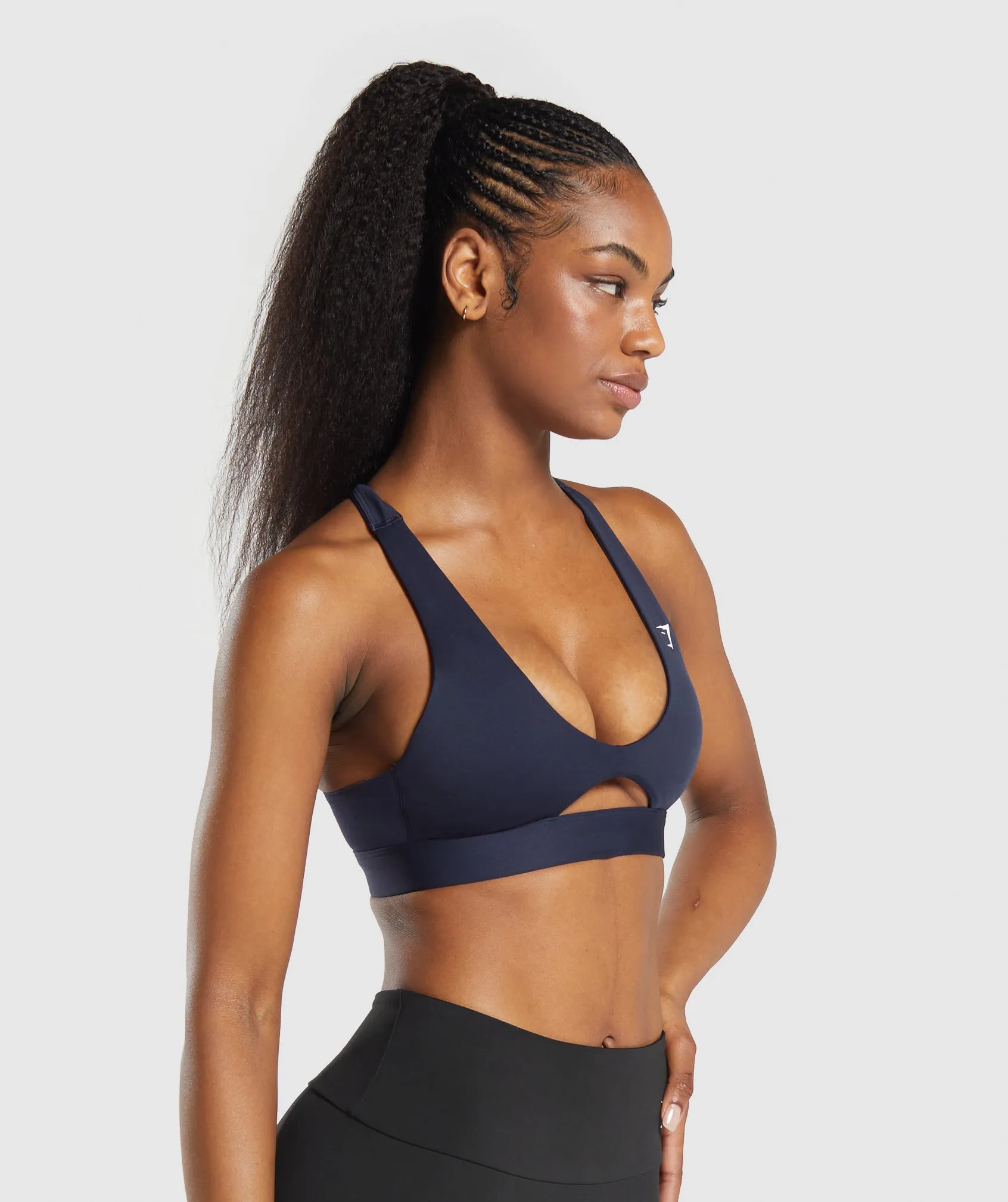 Gymshark Peek A Boo Sports Bra - Heavy Blue sold by Gymshark product image thumbnail 3