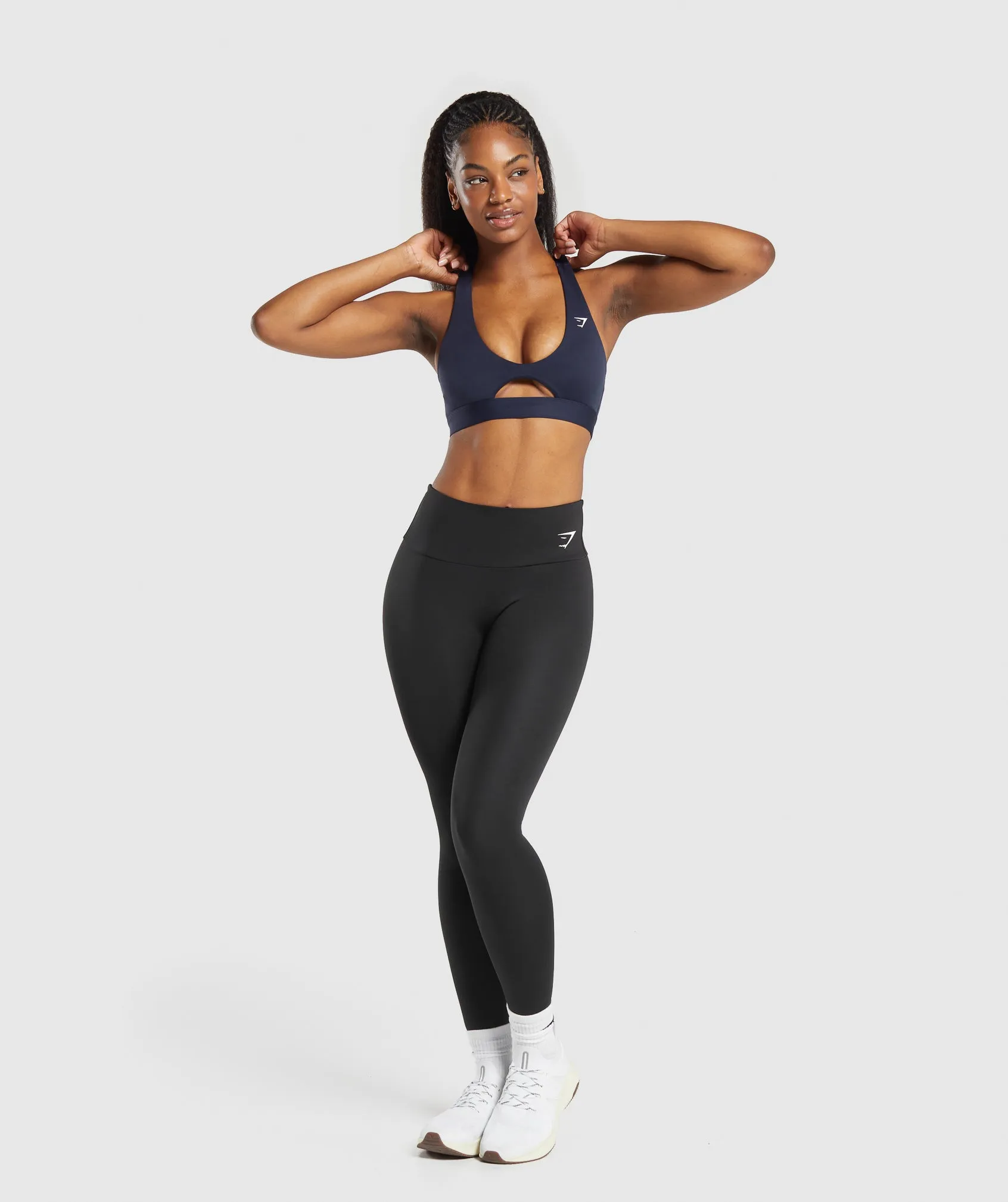 Gymshark Peek A Boo Sports Bra - Heavy Blue sold by Gymshark product image thumbnail 4