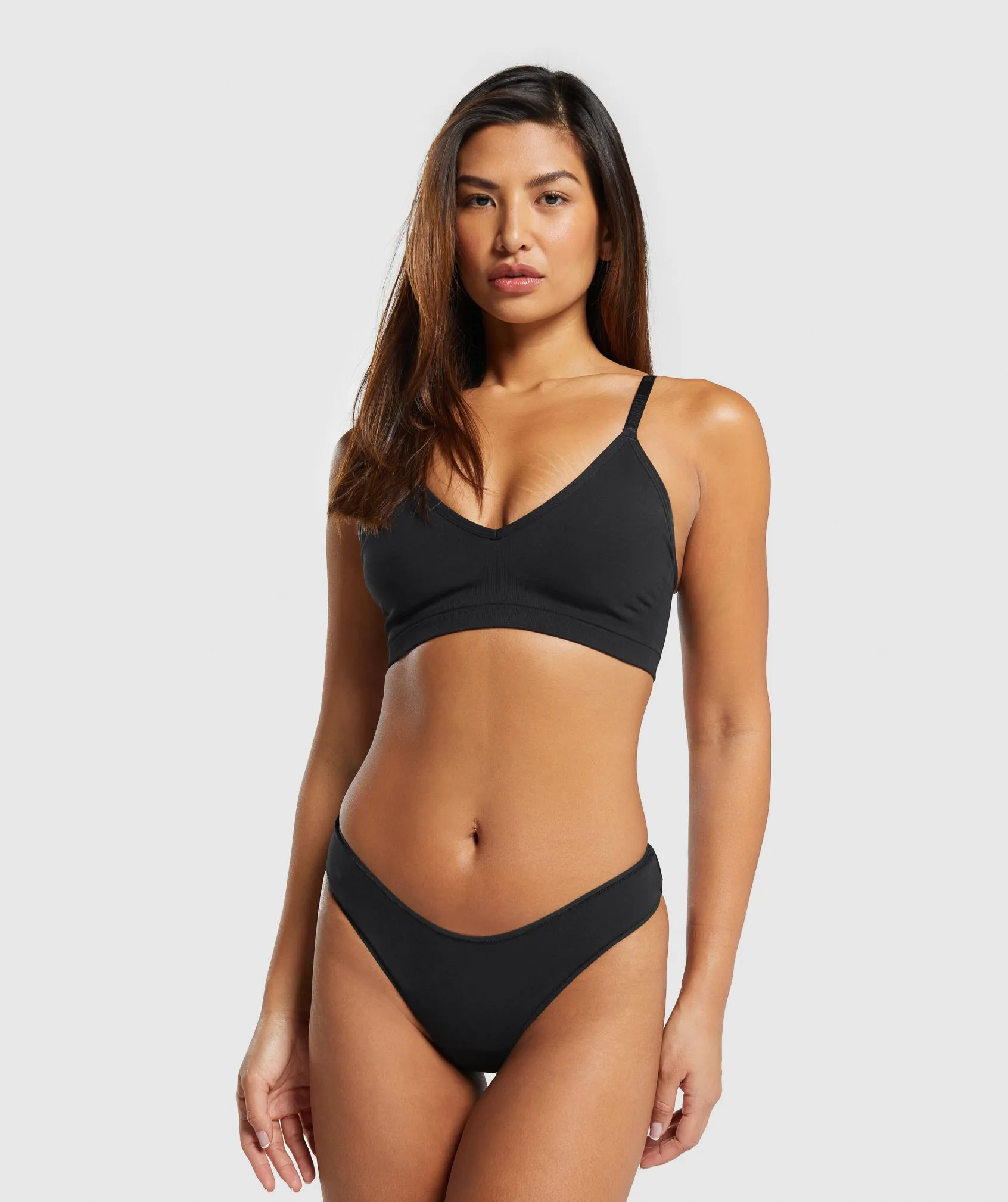 Gymshark Seamless V Neck Bralette - Black sold by Gymshark product image thumbnail 4
