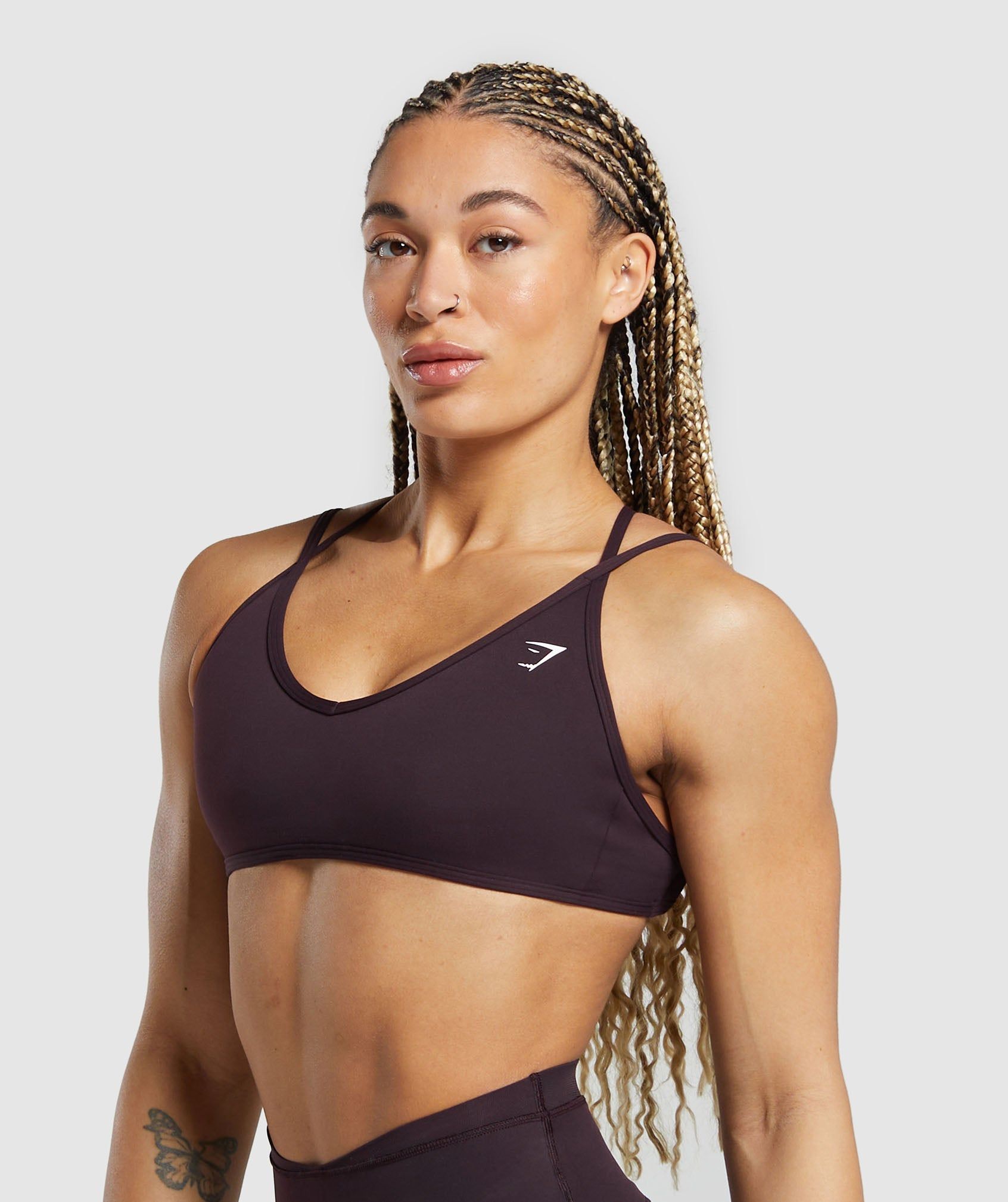 Gymshark Back Gain Sports Bra - Plum Brown sold by Gymshark product image thumbnail 3