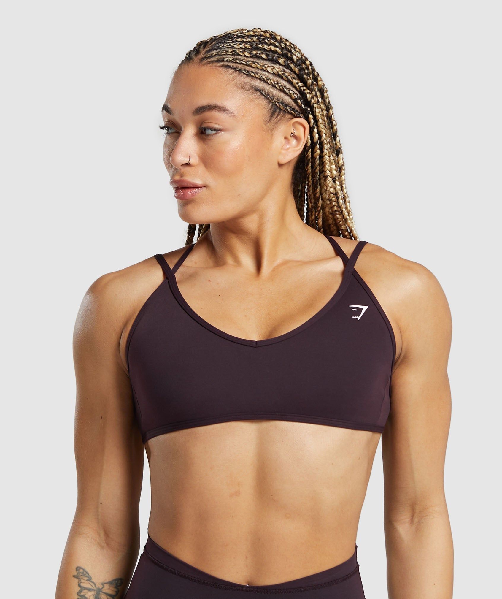 Gymshark Back Gain Sports Bra - Plum Brown sold by Gymshark product image thumbnail 2
