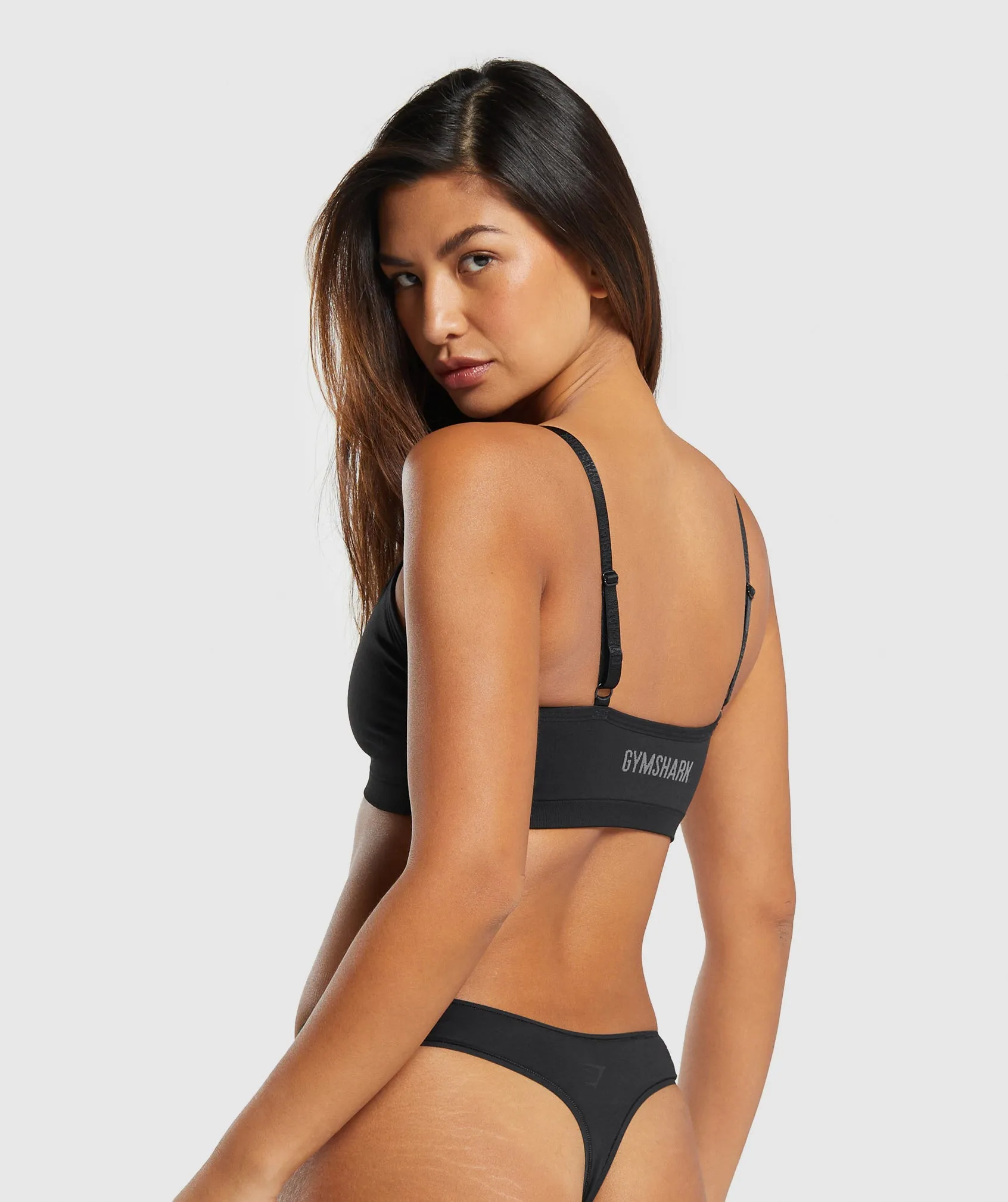 Gymshark Seamless V Neck Bralette - Black sold by Gymshark product image thumbnail 2