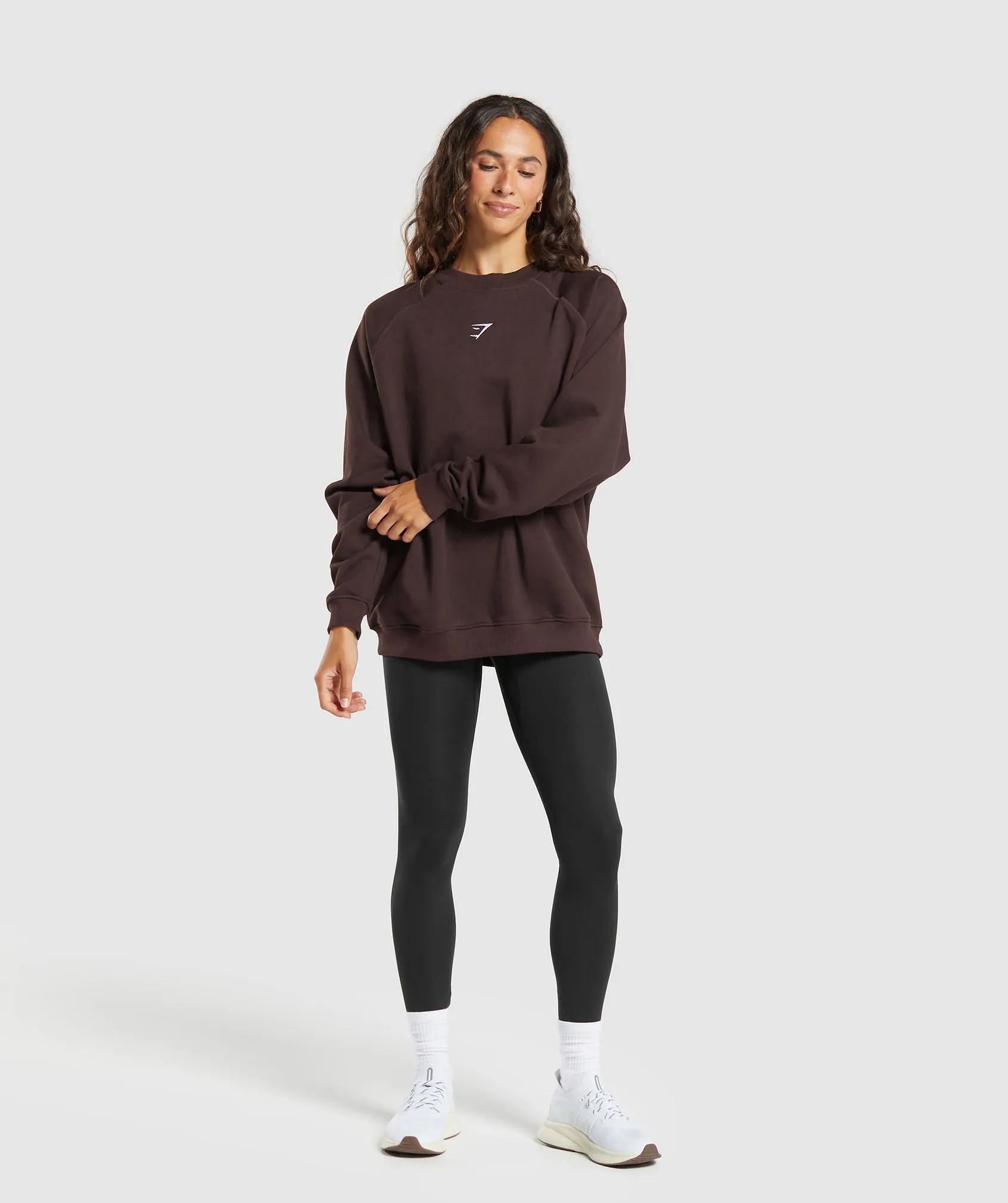 Gymshark Training Oversized Fleece Sweatshirt - Heritage Brown sold by Gymshark product image thumbnail 4
