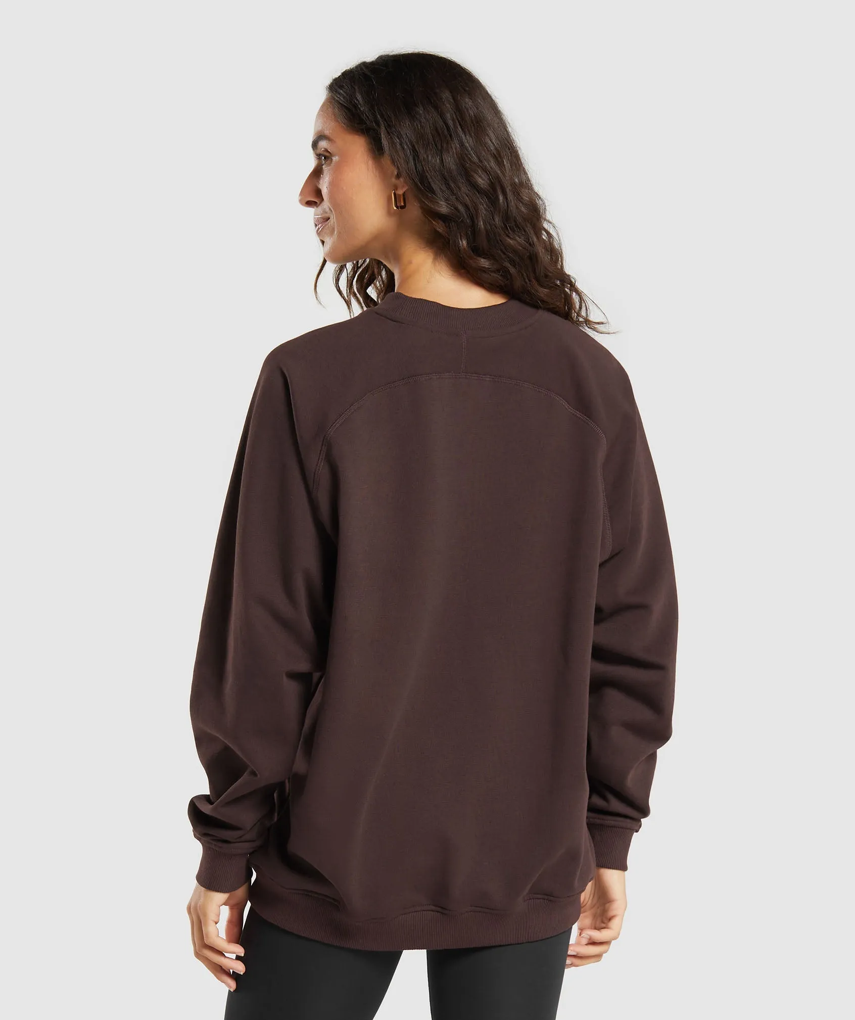 Gymshark Training Oversized Fleece Sweatshirt - Heritage Brown sold by Gymshark product image thumbnail 2