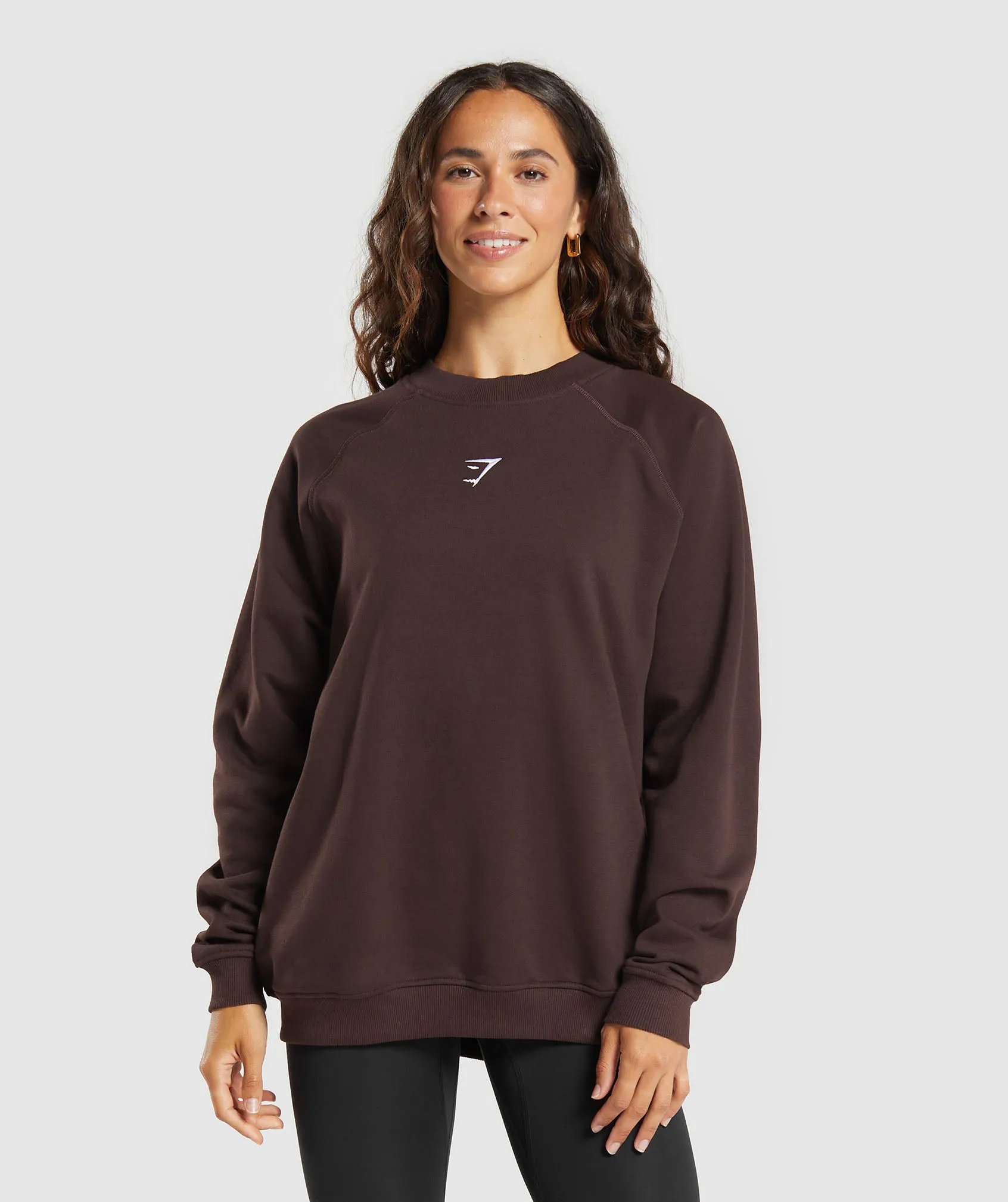 Gymshark Training Oversized Fleece Sweatshirt - Heritage Brown sold by Gymshark