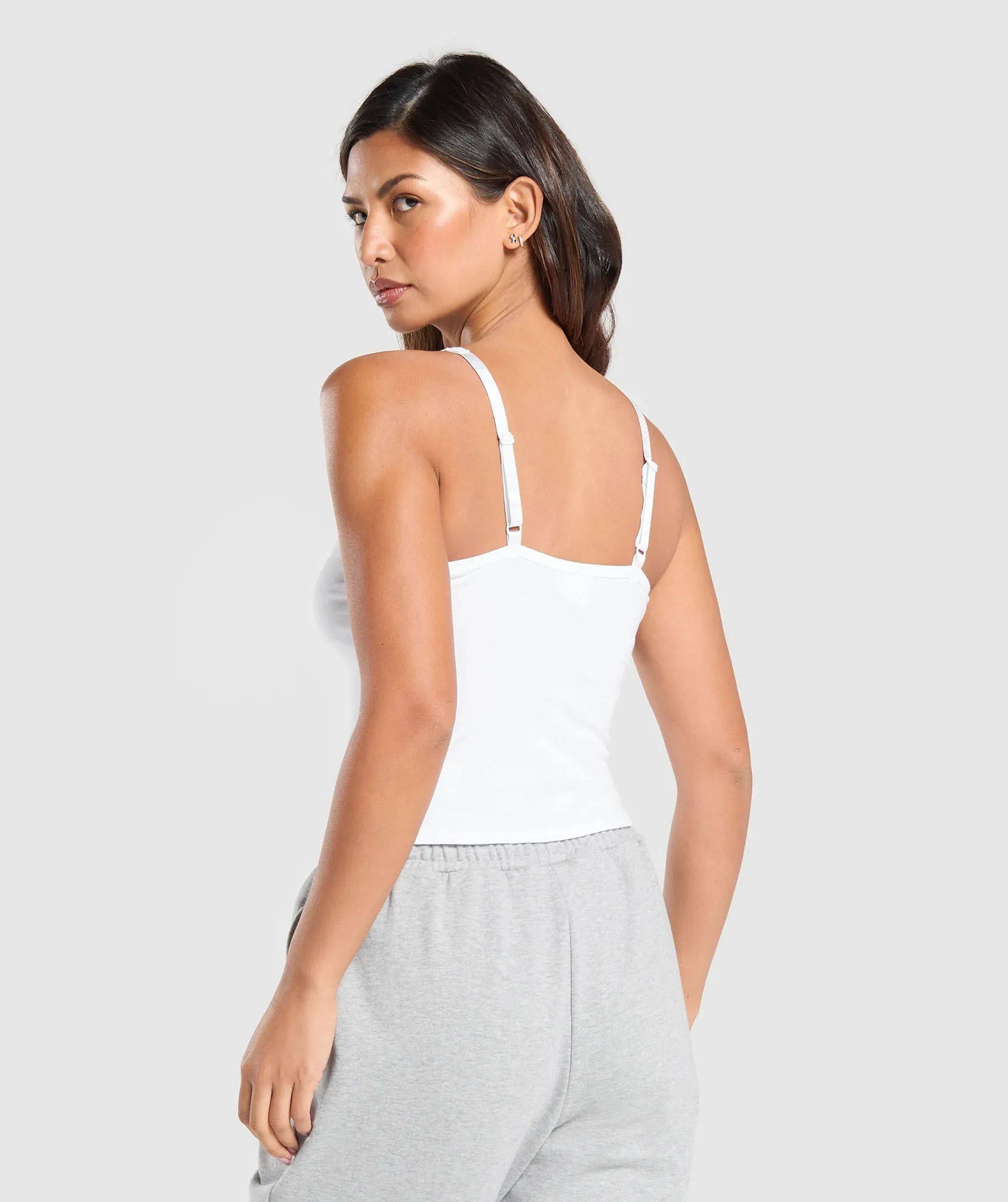 Gymshark Cotton Cami Tank - White sold by Gymshark product image thumbnail 2
