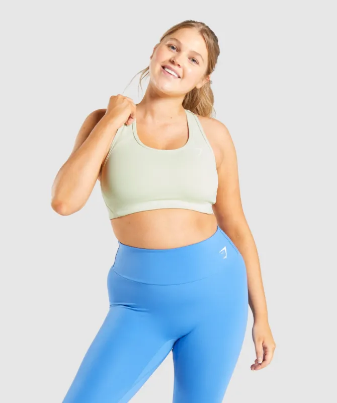 Gymshark Essential Racer Back Sports Bra - Light Green sold by Gymshark