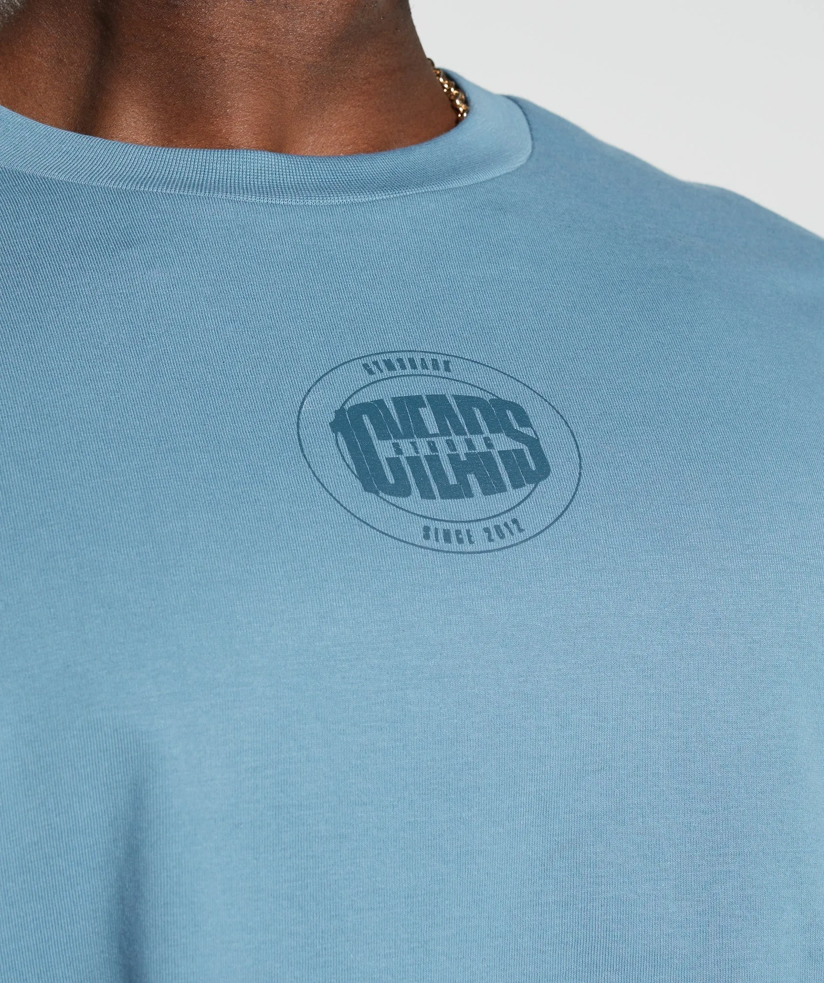 Gymshark GS10 Year Oversized Long Sleeve T-Shirt - Denim Blue sold by Gymshark product image thumbnail 3