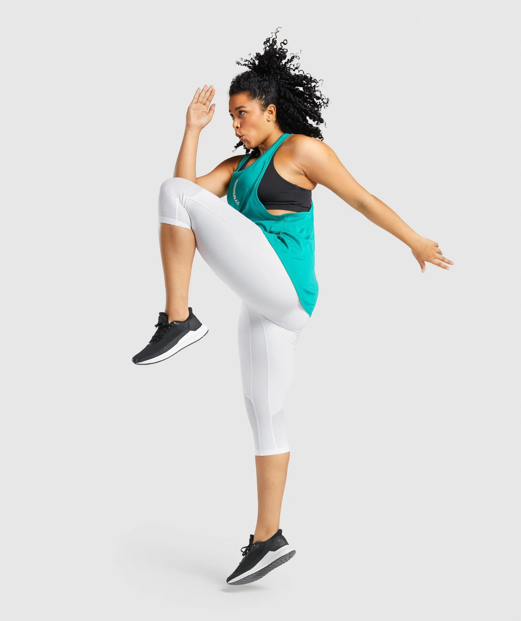 Gymshark Pulse Drop Arm Tank - Green sold by Gymshark product image thumbnail 4