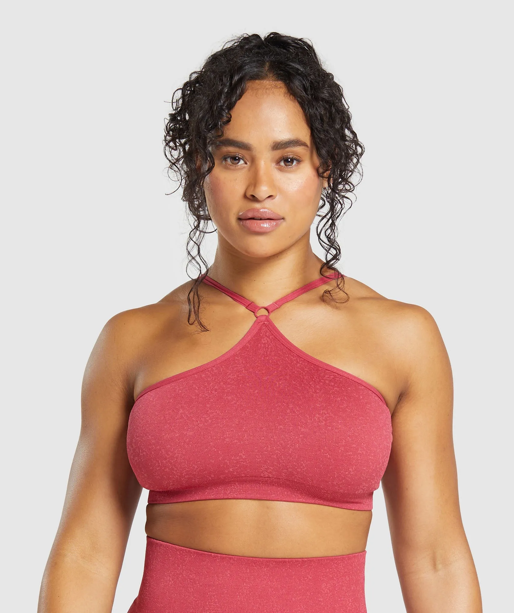 Gymshark Adapt Fleck Seamless Halterneck Bralette- Vintage Pink/Classic Pink sold by Gymshark