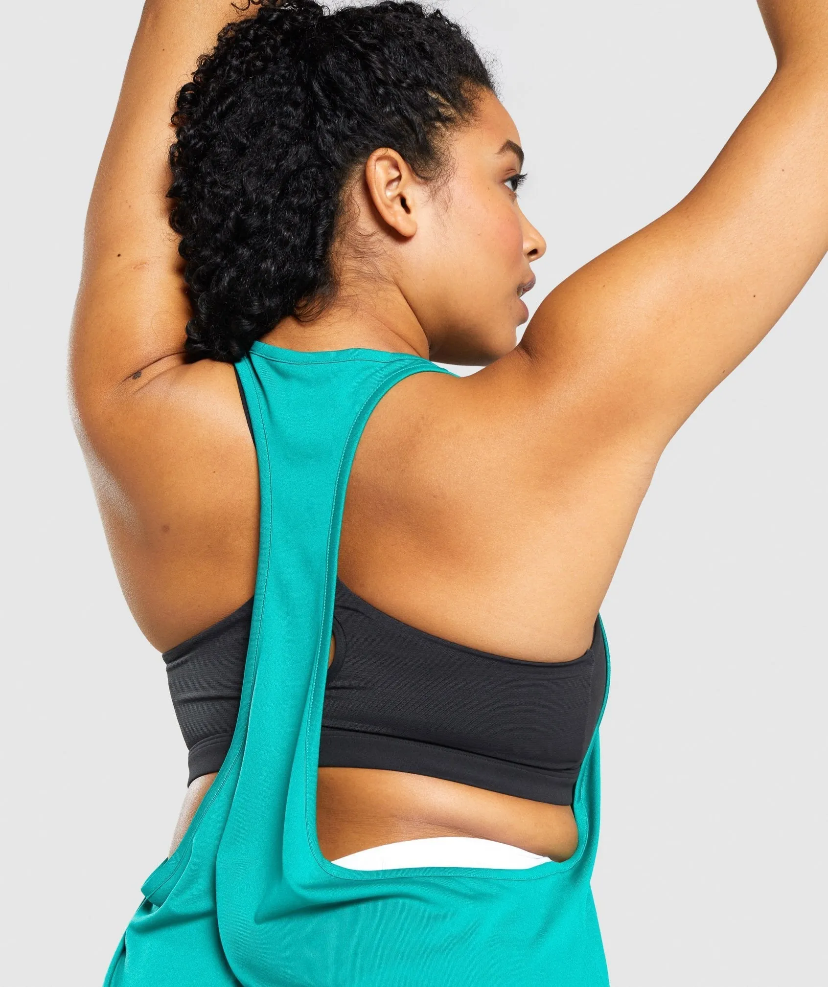 Gymshark Pulse Drop Arm Tank - Green sold by Gymshark product image thumbnail 5