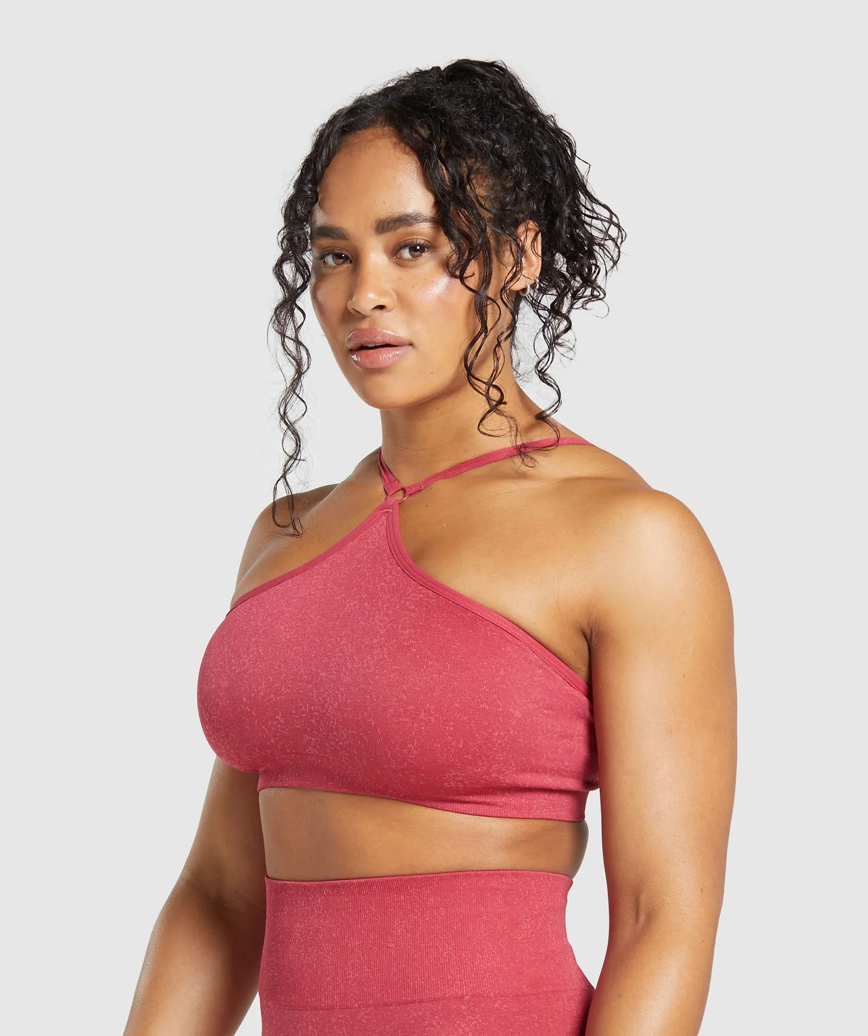 Gymshark Adapt Fleck Seamless Halterneck Bralette- Vintage Pink/Classic Pink sold by Gymshark product image thumbnail 3