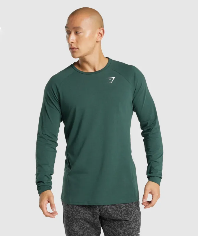 Gymshark Critical 2.0 Long Sleeve T-Shirt - Dark Green sold by Gymshark
