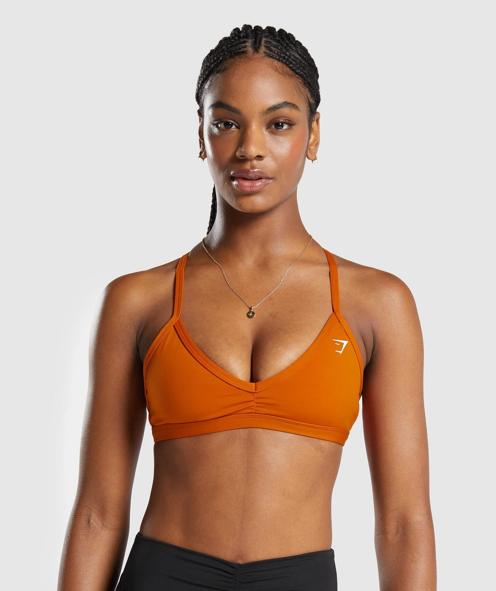 Gymshark Minimal Sports Bra - Charred Orange sold by Gymshark