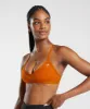 Gymshark Minimal Sports Bra - Charred Orange sold by Gymshark