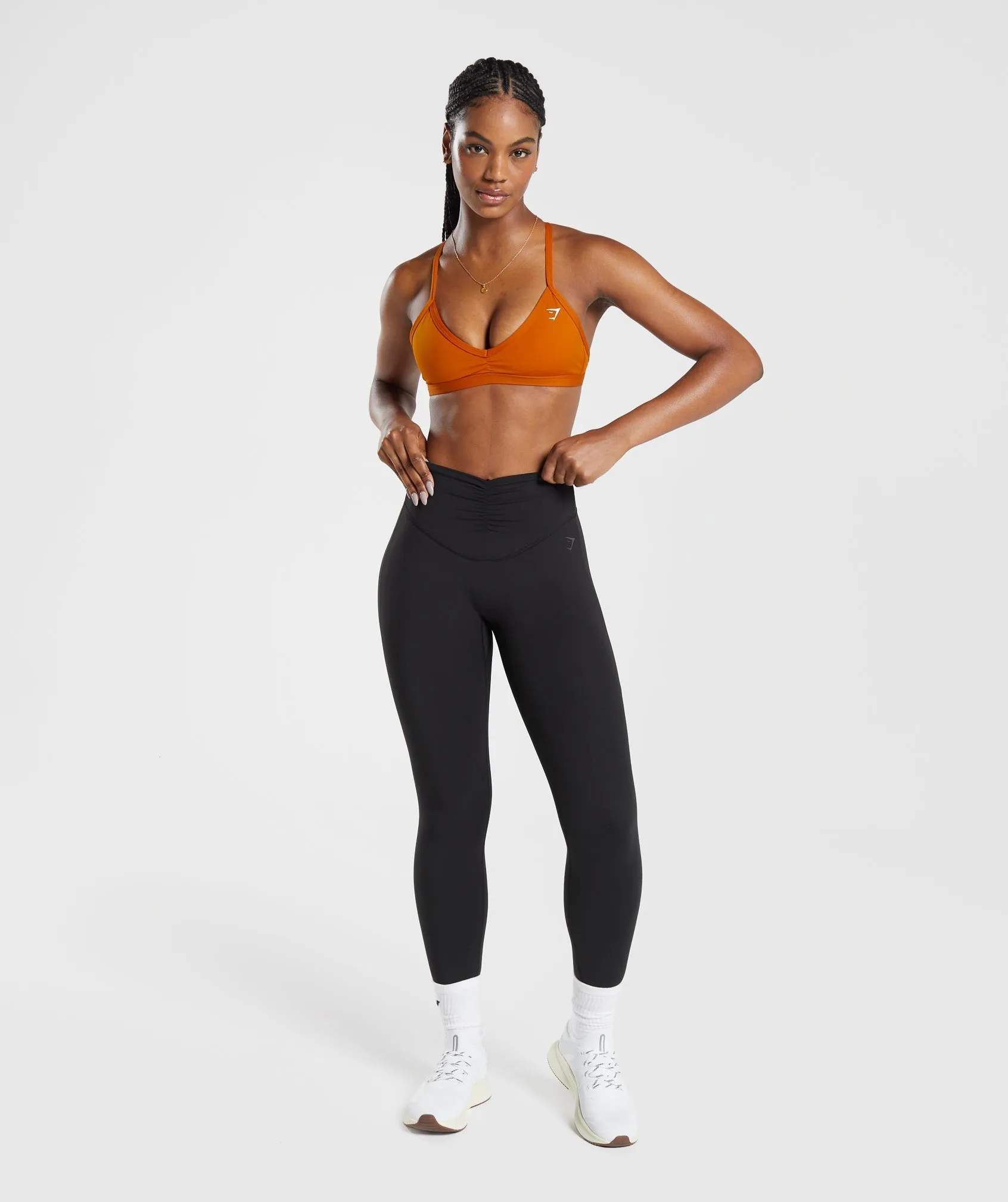 Gymshark Minimal Sports Bra - Charred Orange sold by Gymshark product image thumbnail 4
