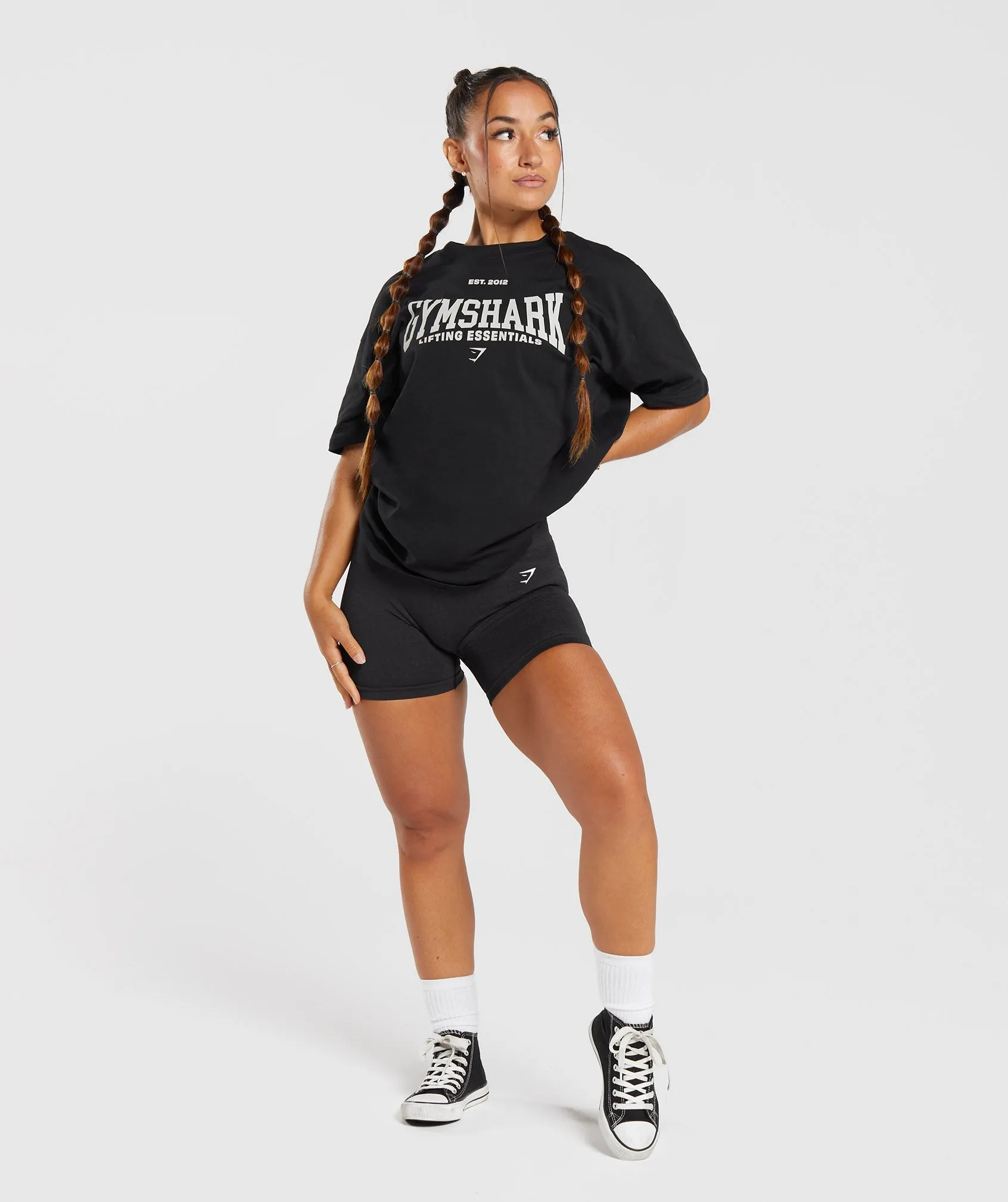 Gymshark Lifting Essentials Oversized T-shirt - Black sold by Gymshark product image thumbnail 4