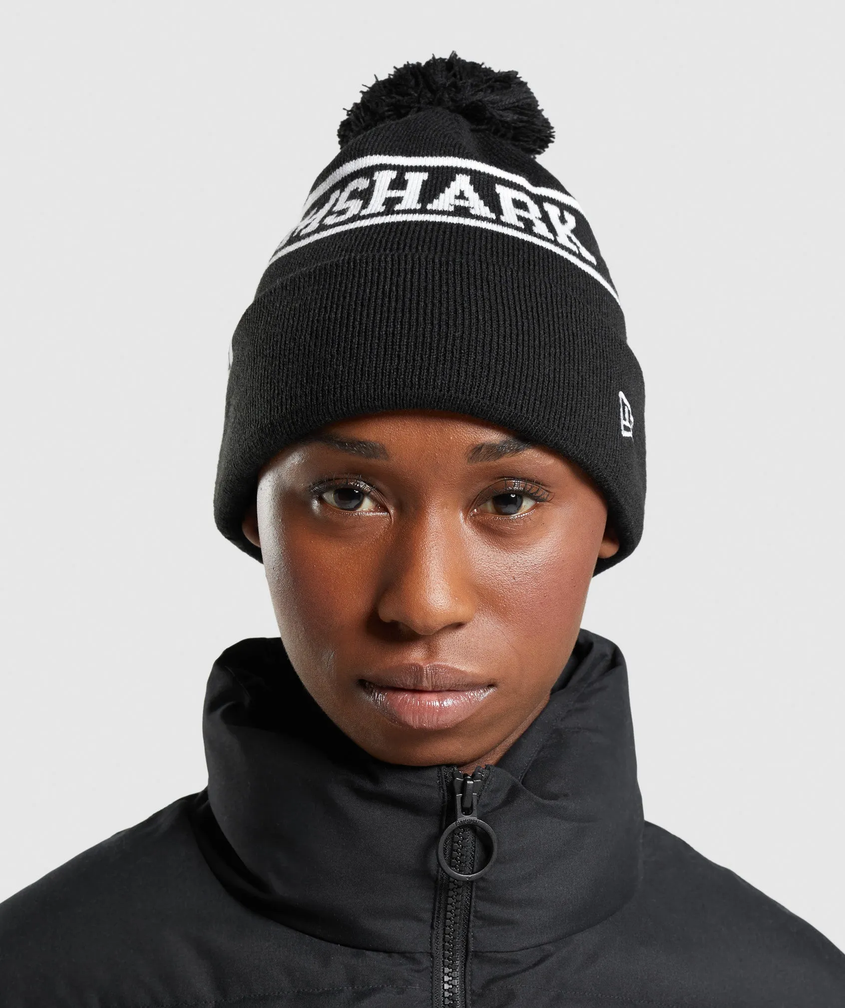 Gymshark New Era Tab Beanie - Black sold by Gymshark product image thumbnail 3