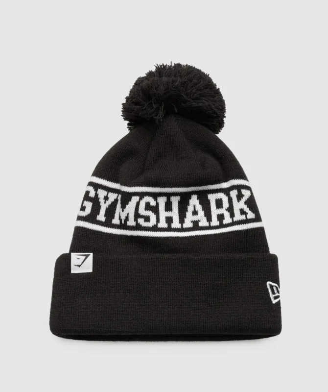 Gymshark New Era Tab Beanie - Black sold by Gymshark