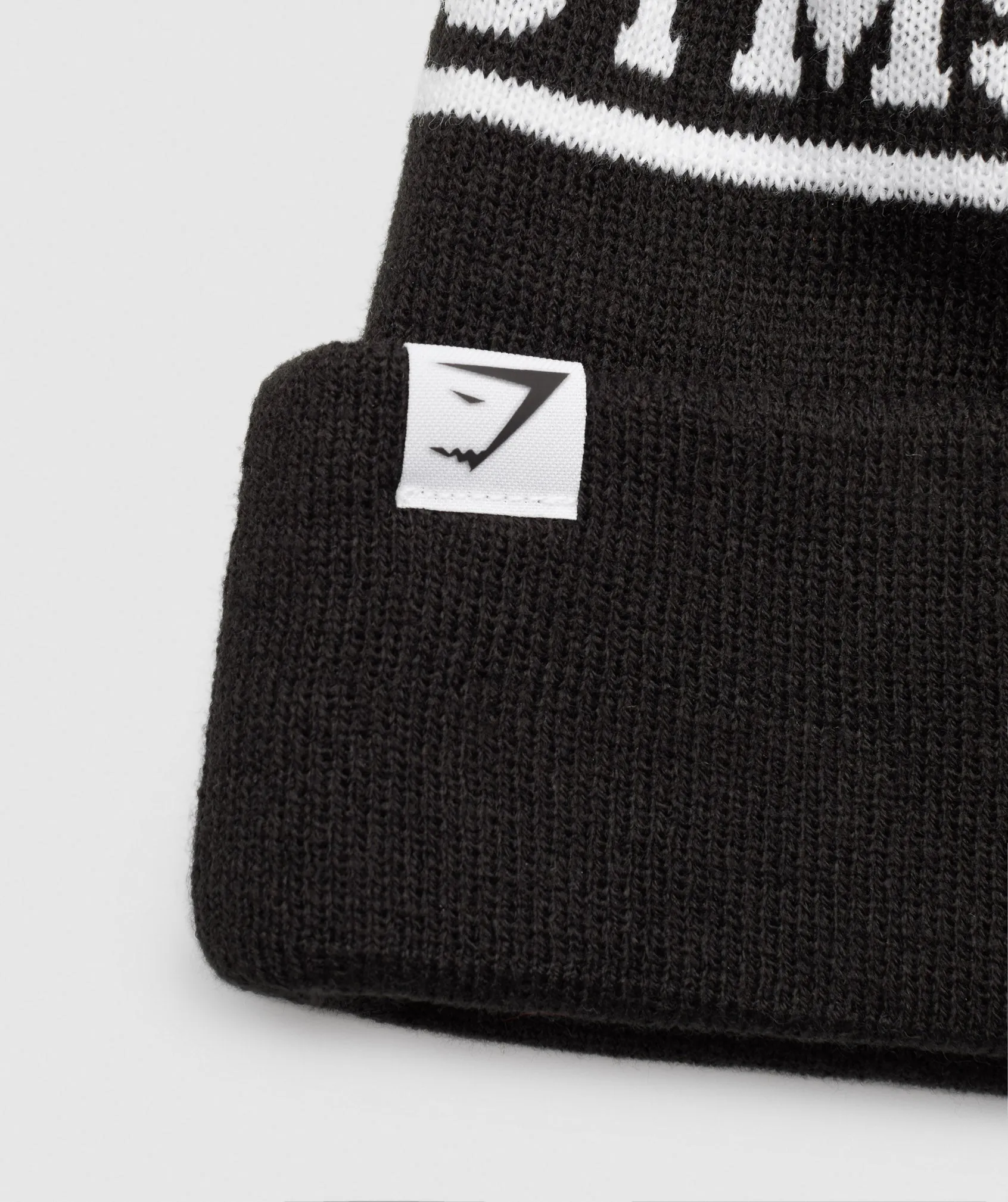 Gymshark New Era Tab Beanie - Black sold by Gymshark product image thumbnail 4
