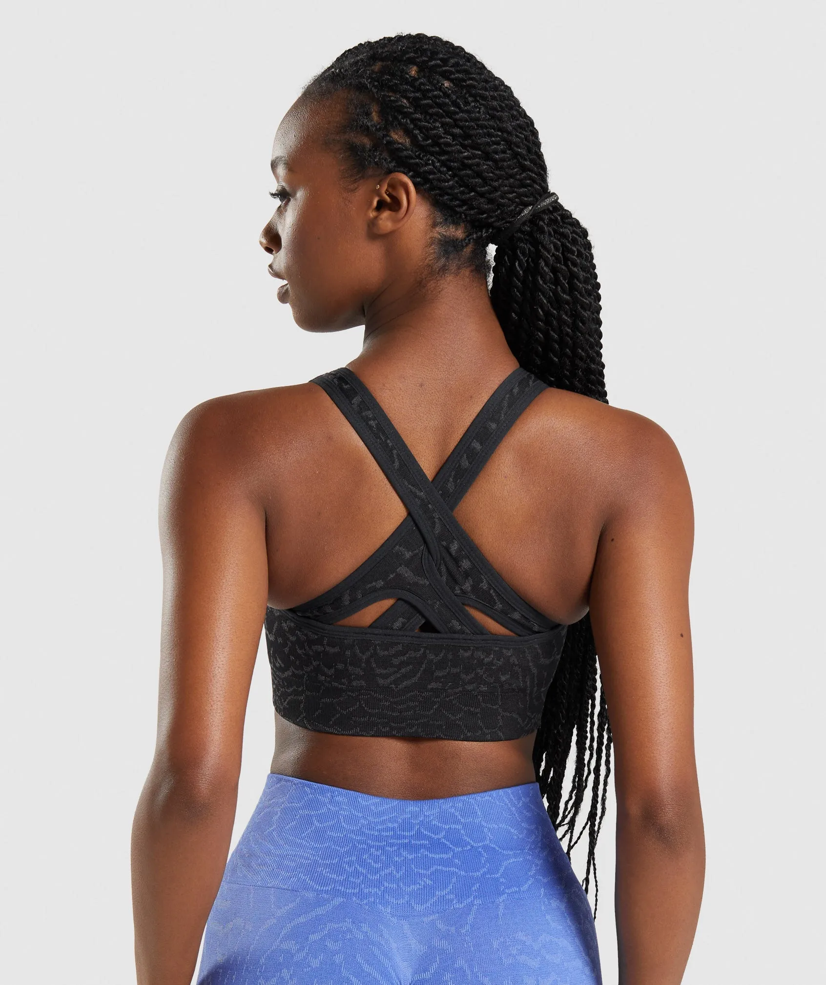 Gymshark Adapt Animal Seamless Sports Bra - Black sold by Gymshark product image thumbnail 2