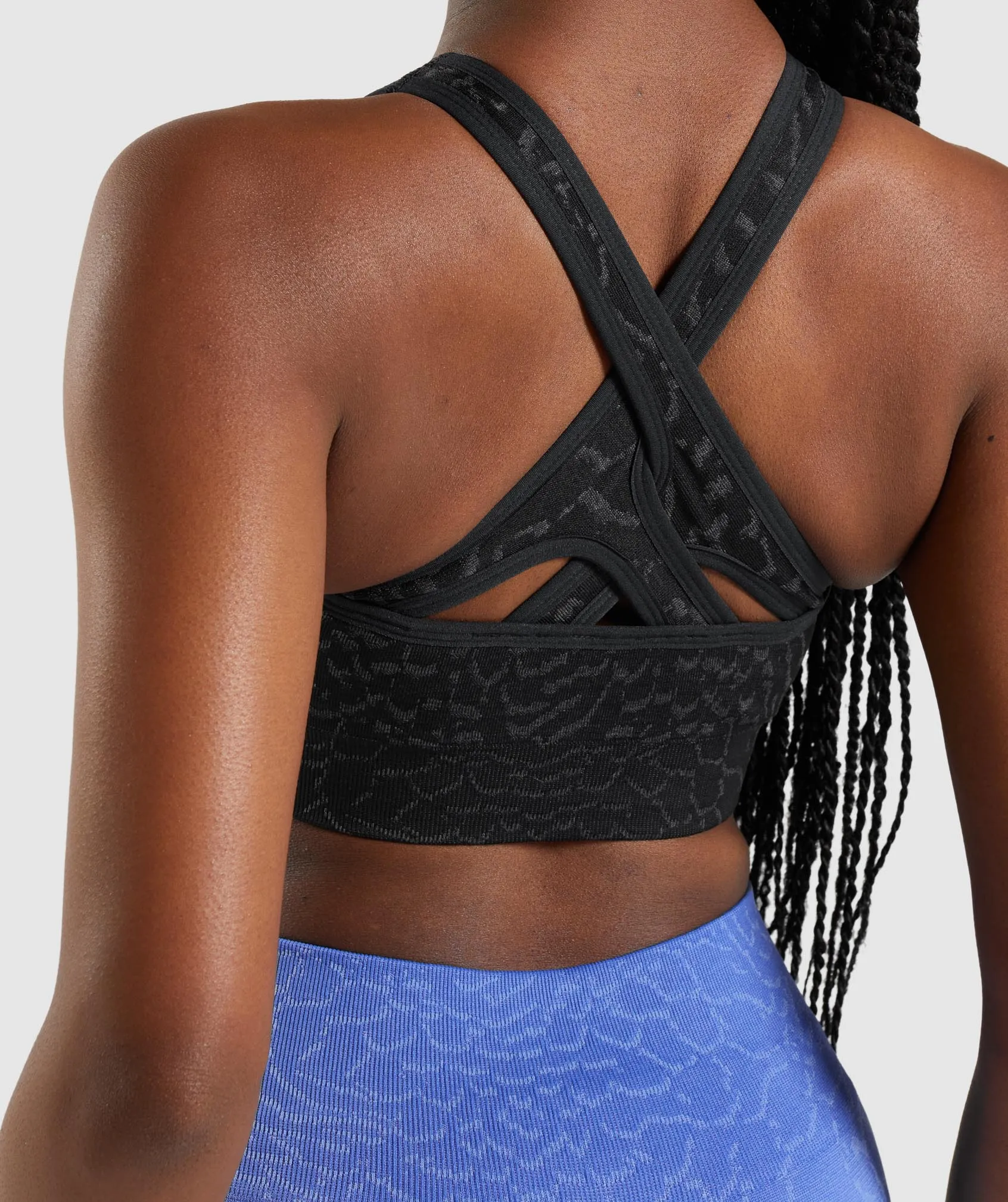 Gymshark Adapt Animal Seamless Sports Bra - Black sold by Gymshark product image thumbnail 5