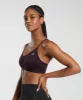 Gymshark Ruched Sports Bra - Plum Brown sold by Gymshark