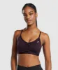 Gymshark Ruched Sports Bra - Plum Brown sold by Gymshark