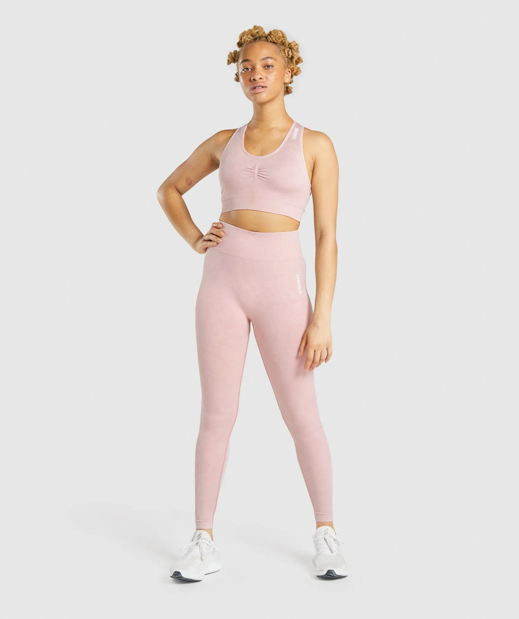 Gymshark Adapt Camo Seamless Racer Back Sports Bra - Light Pink sold by Gymshark product image thumbnail 4