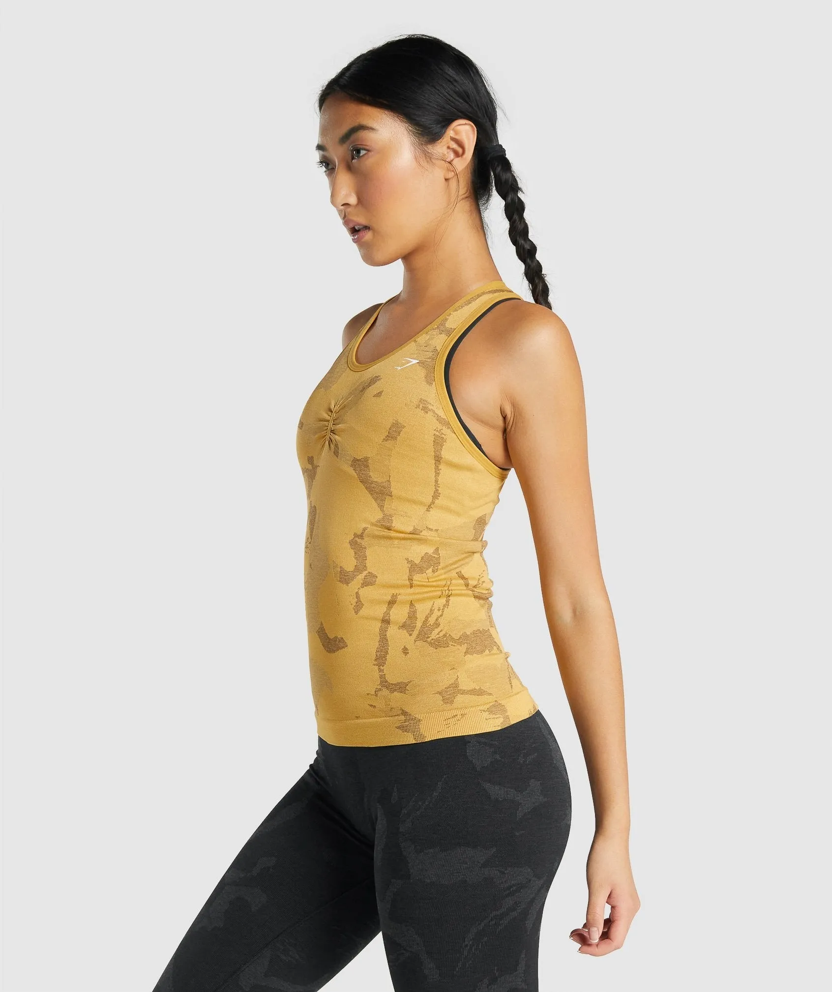 Gymshark Adapt Camo Seamless Tank - Savanna | Yellow sold by Gymshark product image thumbnail 3