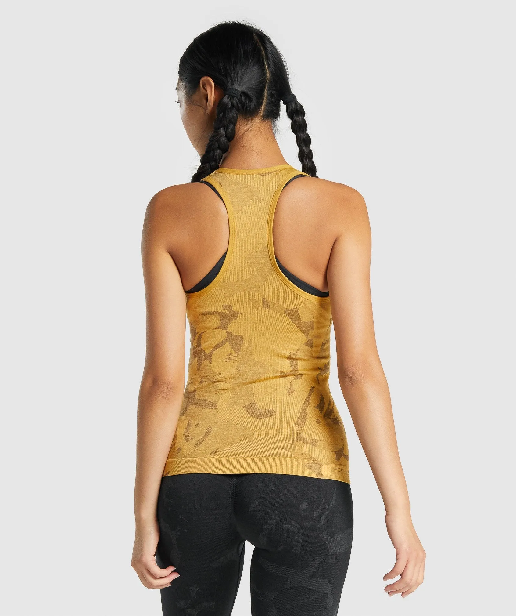 Gymshark Adapt Camo Seamless Tank - Savanna | Yellow sold by Gymshark product image thumbnail 2