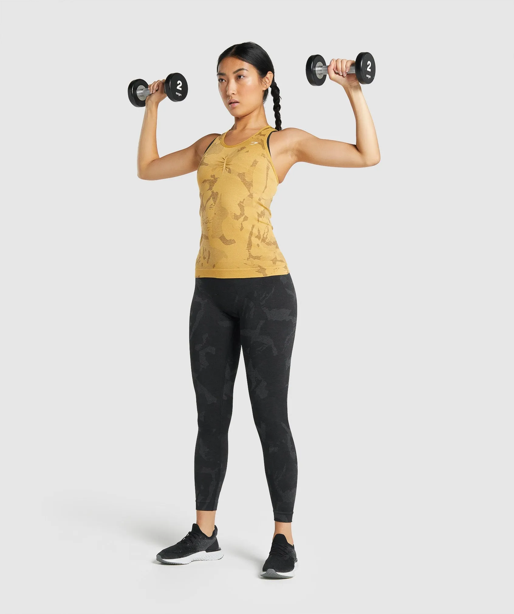 Gymshark Adapt Camo Seamless Tank - Savanna | Yellow sold by Gymshark product image thumbnail 4